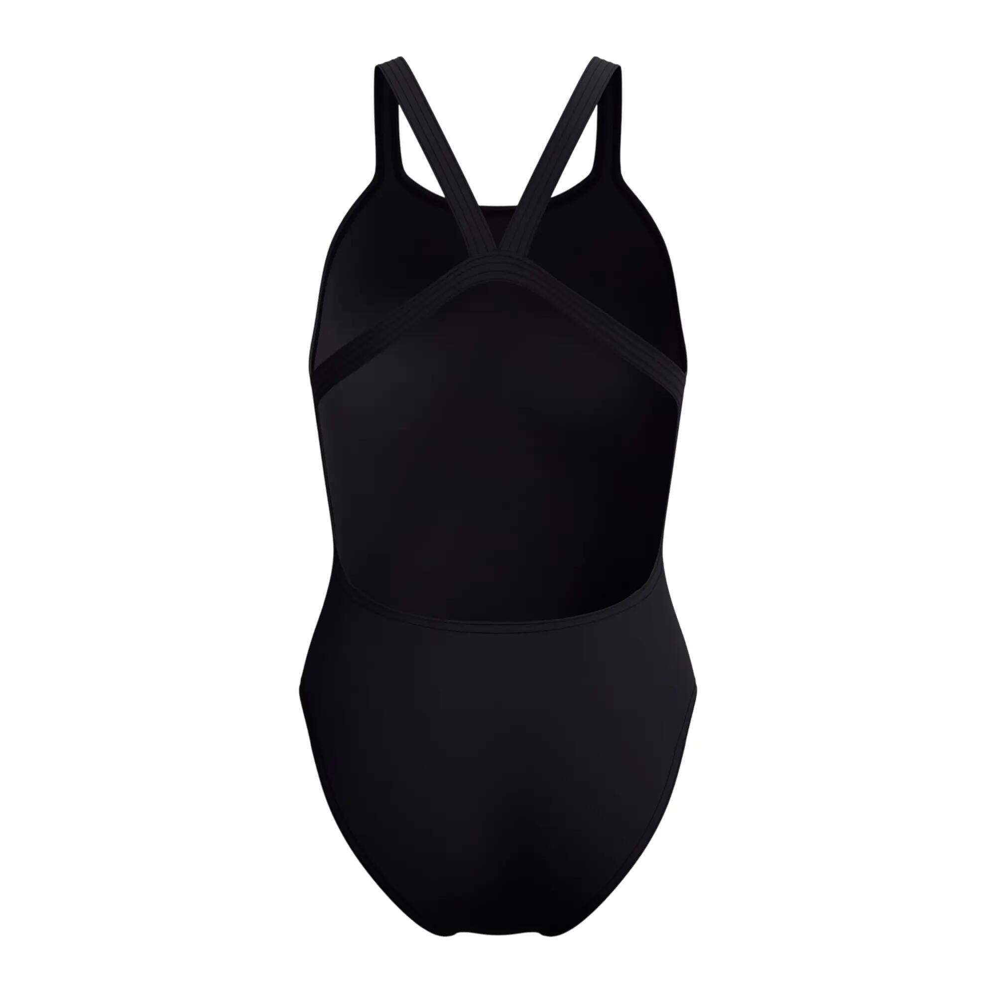 Maillot De Bain 1 Pièce Motif/style Uni Femme (Noir) 3/7
