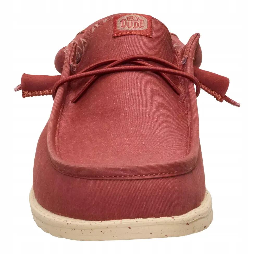 Canvas Sneakers Heren Hey Dude Wally Strech Canvas Rood 4/7