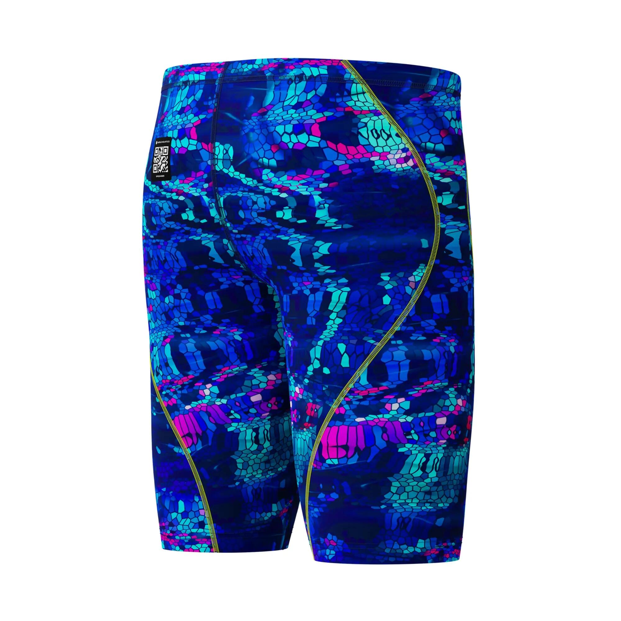 Speedo Fastskin Hyperspark Printed Jammer - Blue / Pink - 22 4/5