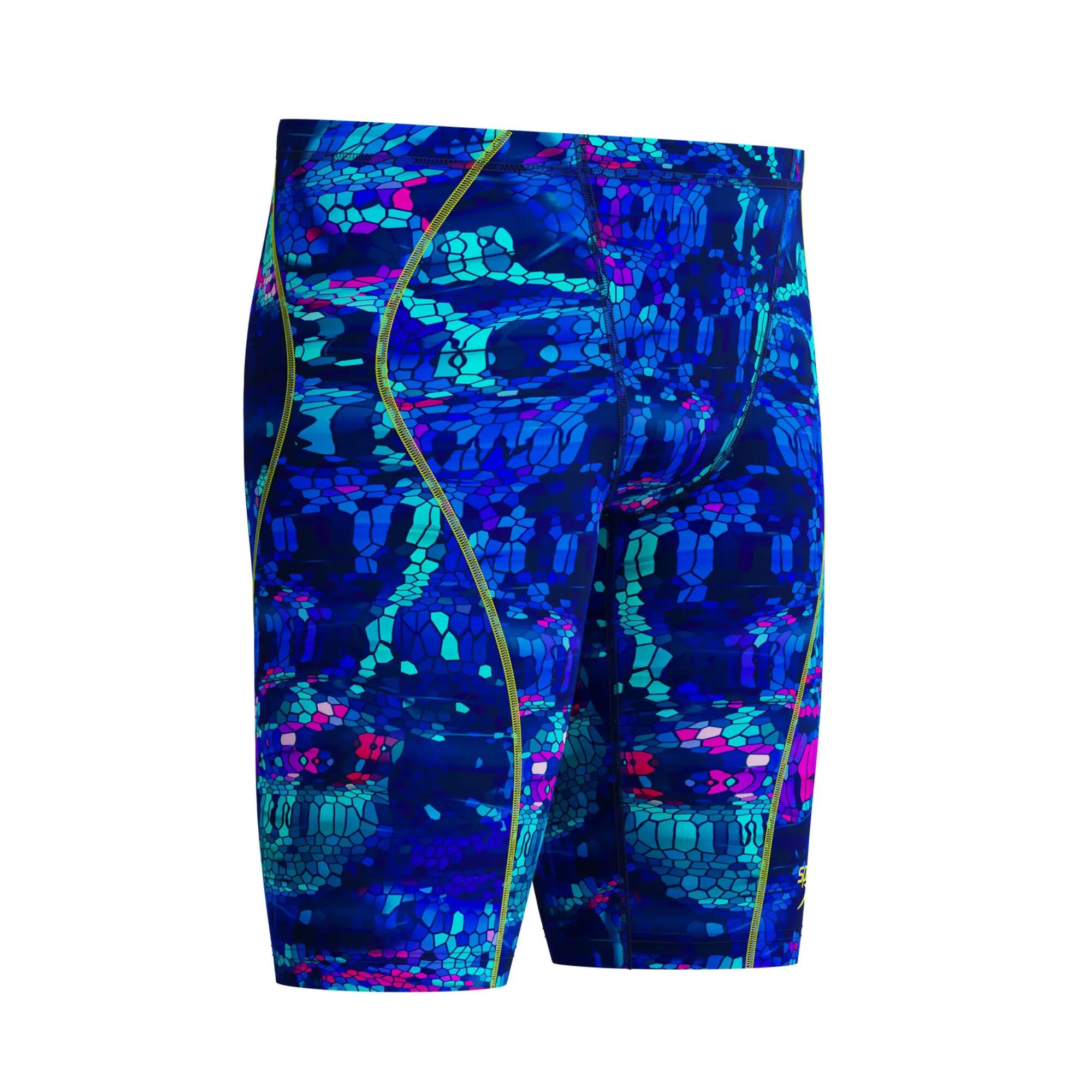 Speedo Fastskin Hyperspark Printed Jammer - Blue / Pink - 22 3/5