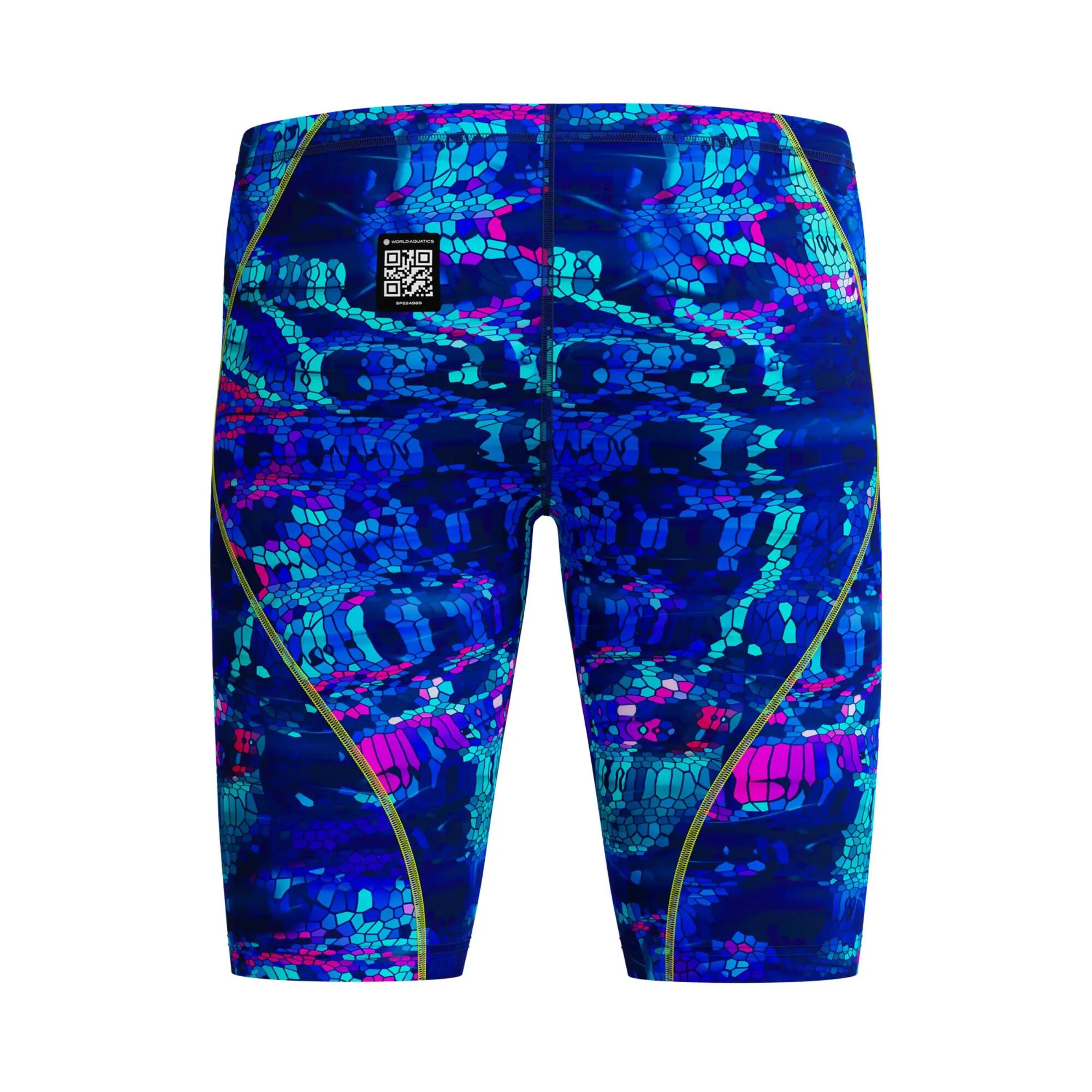 Speedo Fastskin Hyperspark Printed Jammer - Blue / Pink - 22 2/5