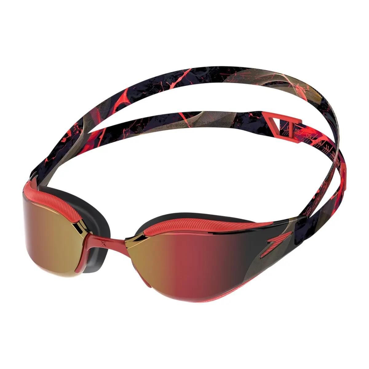 Lunettes de Natation Speedo Fastskin Hyper Elite Mirror Noir/Rouge 6/6
