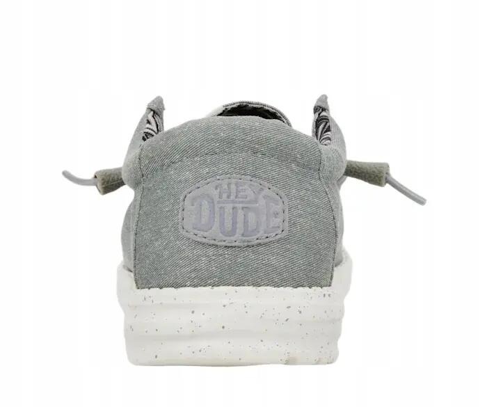 Baskets Hey Dude Modèle Wally Stretch Canvas Couleur Gris 6/6
