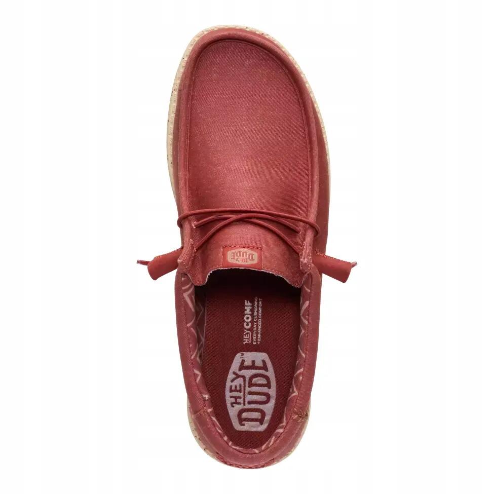 Canvas Sneakers Heren Hey Dude Wally Strech Canvas Rood 6/7