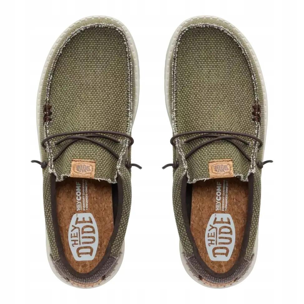Zapatillas Lona Hombre Hey Dude Wally Braided Verde 6/7