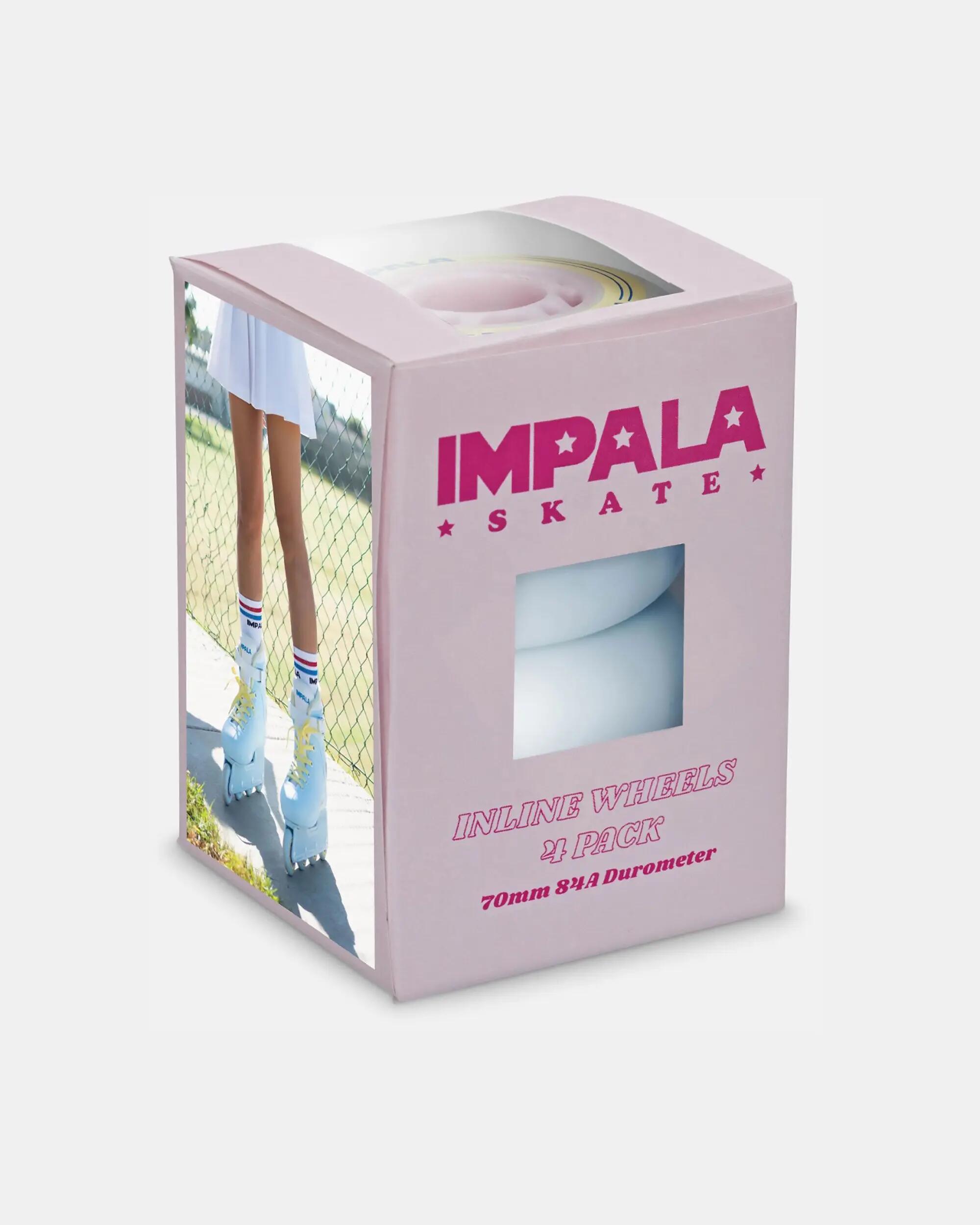Juego de 4 ruedas Impala Inline - Azul cielo/Amarillo 2/3