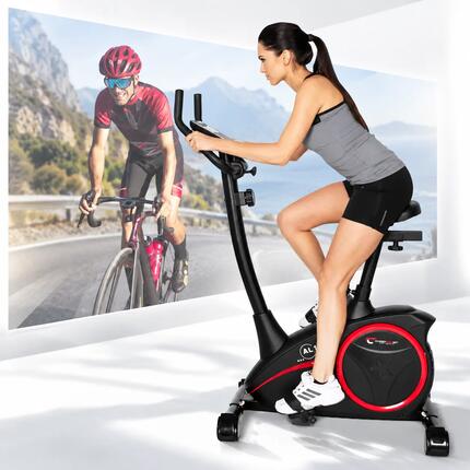 Vélo d'appartement - 150kg - silencieux - 9kg frein magnétique - AL 1 noir