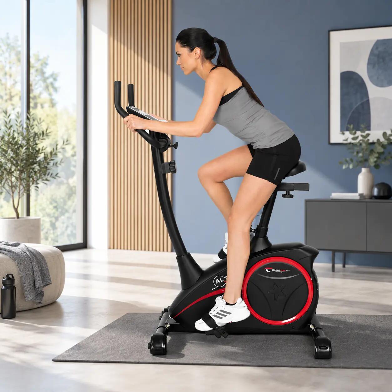 Heimtrainer - bis 150kg - leise - 9kg Magnetbremse -  AL 1 Black Edition 7/7