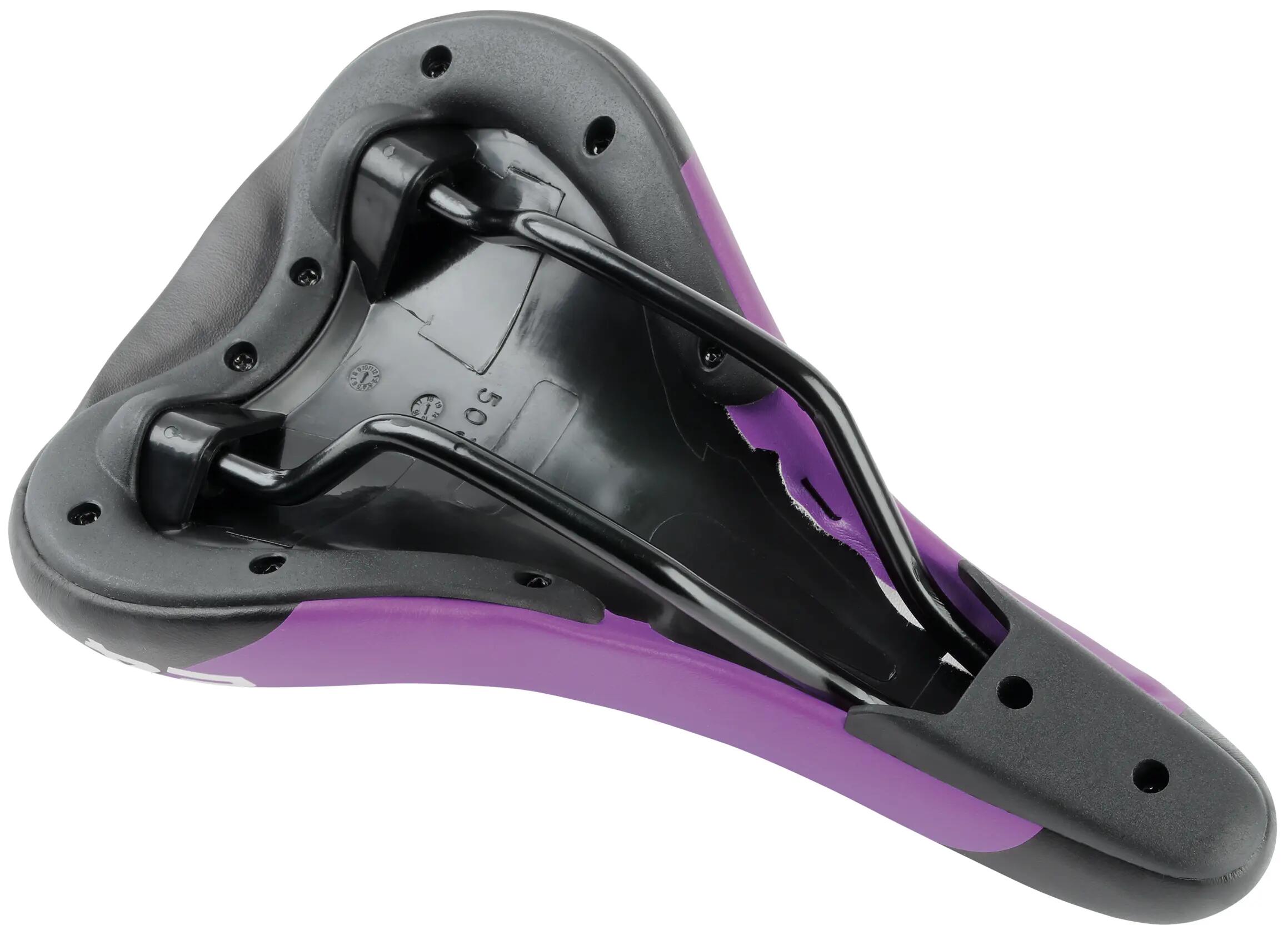 Sillín para bicicleta infantil 24 pulgadas 240x140 mm espuma PU acero Violeta 7/7