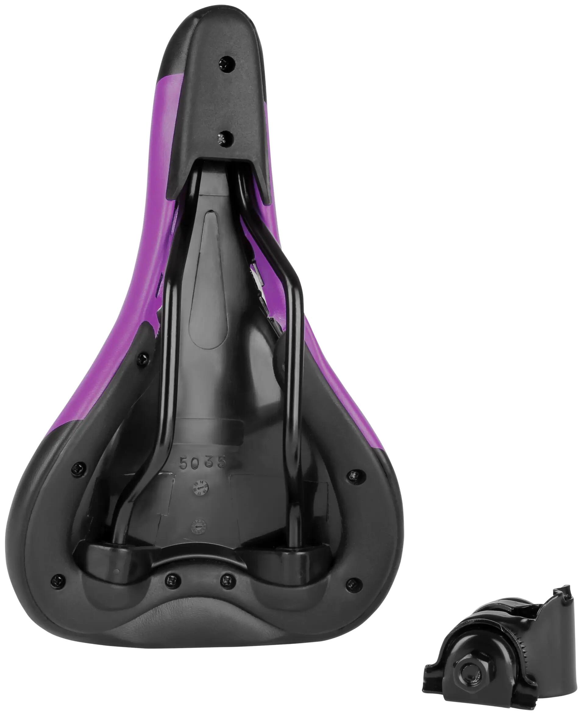 Sillín para bicicleta infantil 24 pulgadas 240x140 mm espuma PU acero Violeta 5/7