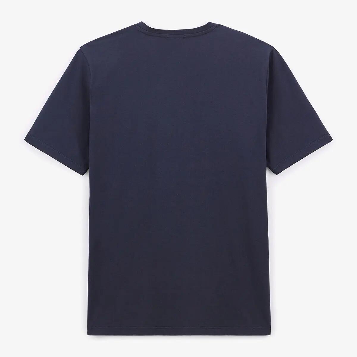 T-shirt manches courtes col rond 100% coton bleu marine Théo 3/5