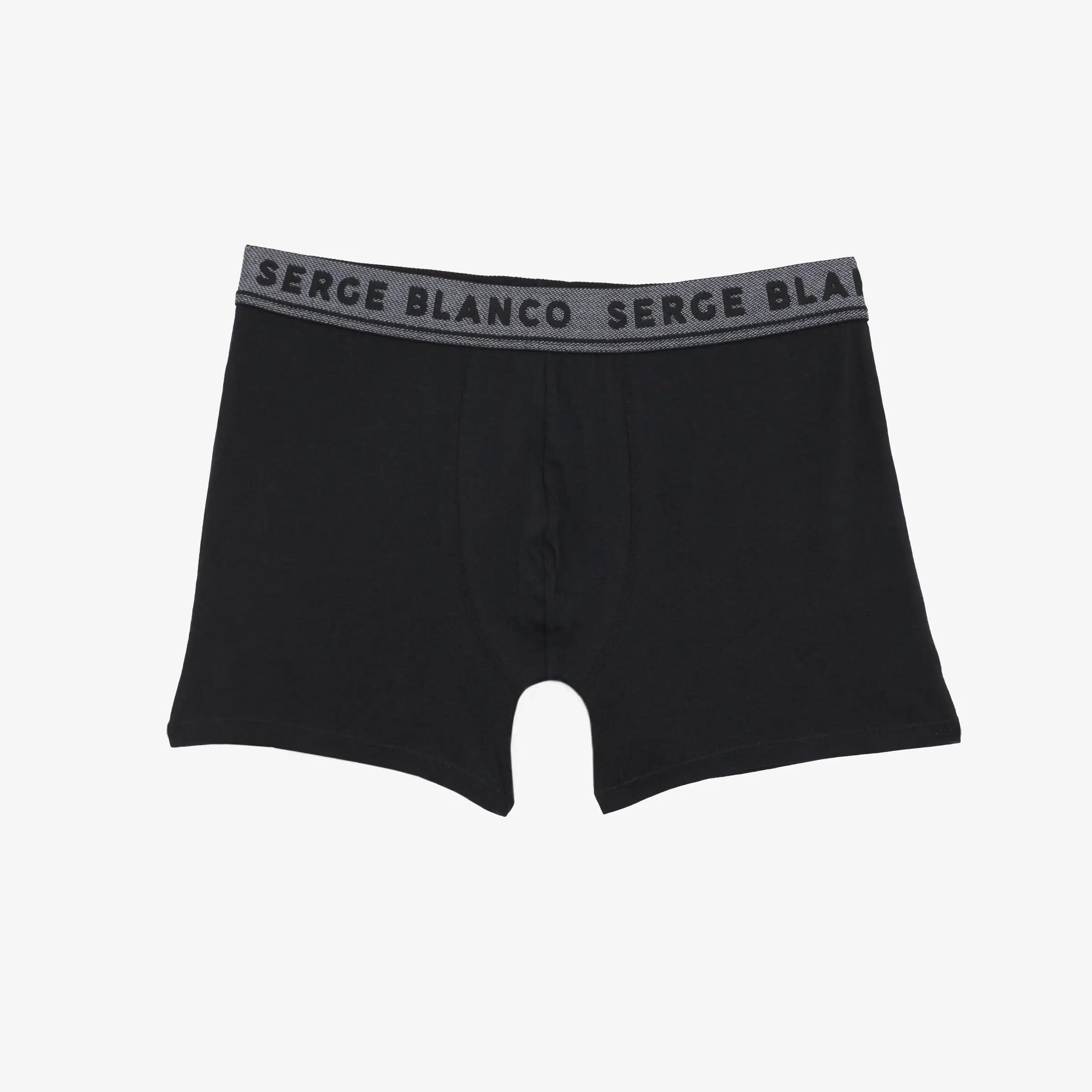 Set van 3 effen zwarte boxershorts van katoen 1/3
