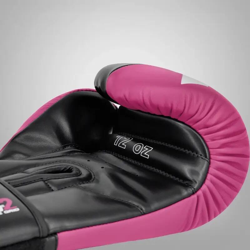 Gants de boxe Rex F4 – Rose/Noir – 12oz 6/8