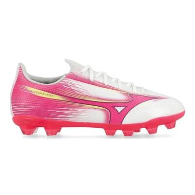 Voetbalschoenen mizuno alpha iii sélection fg kindwit/paarse fuchsia