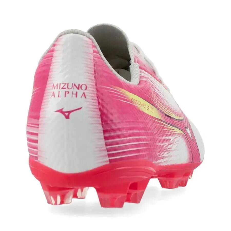 Chaussures de football Mizuno Alpha III Sélection FG Enfant Blanc/Violet Fuchsia 5/7