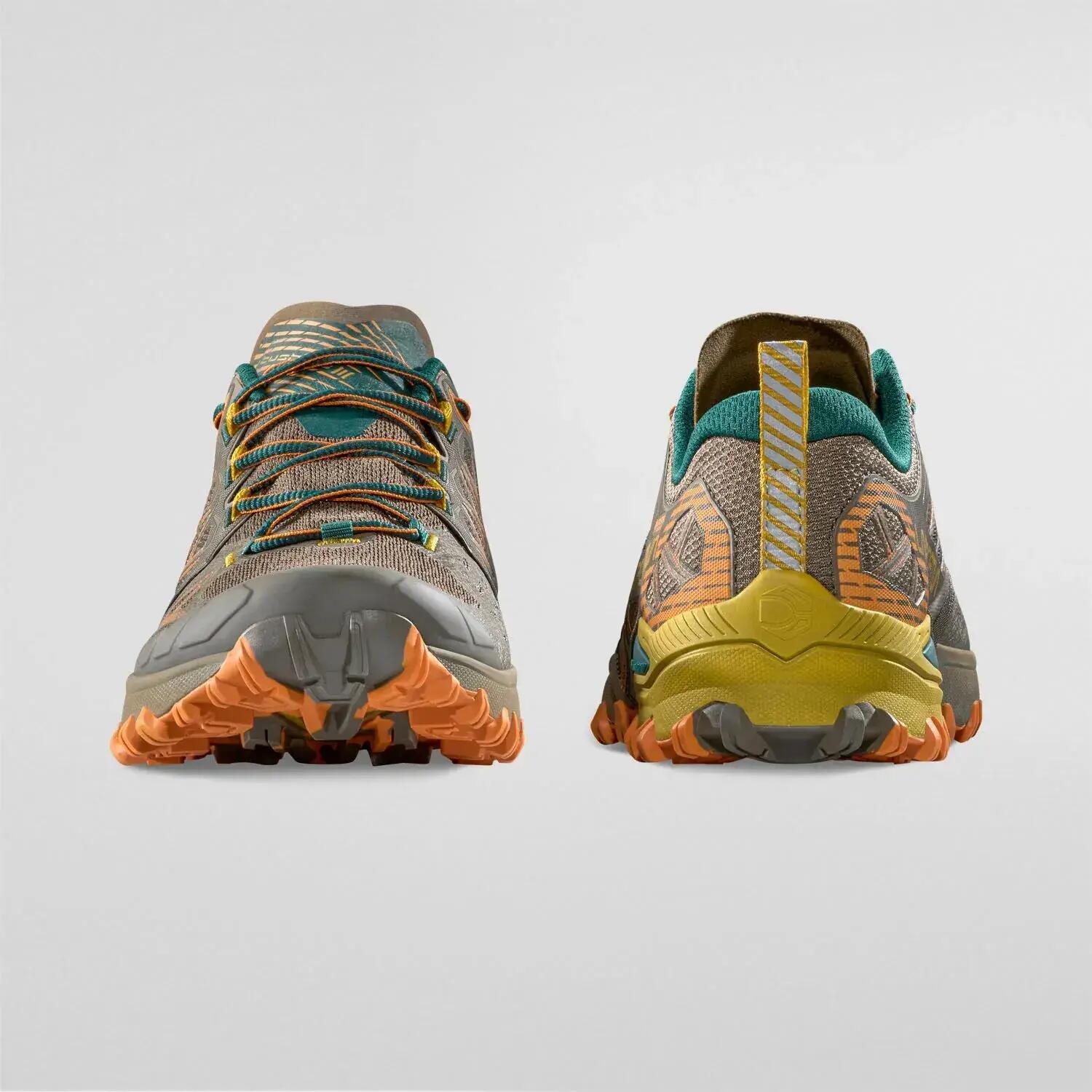 Chaussures de trail La Sportiva Bushido III GORE-TEX Marron avec Orange et Vert 3/5