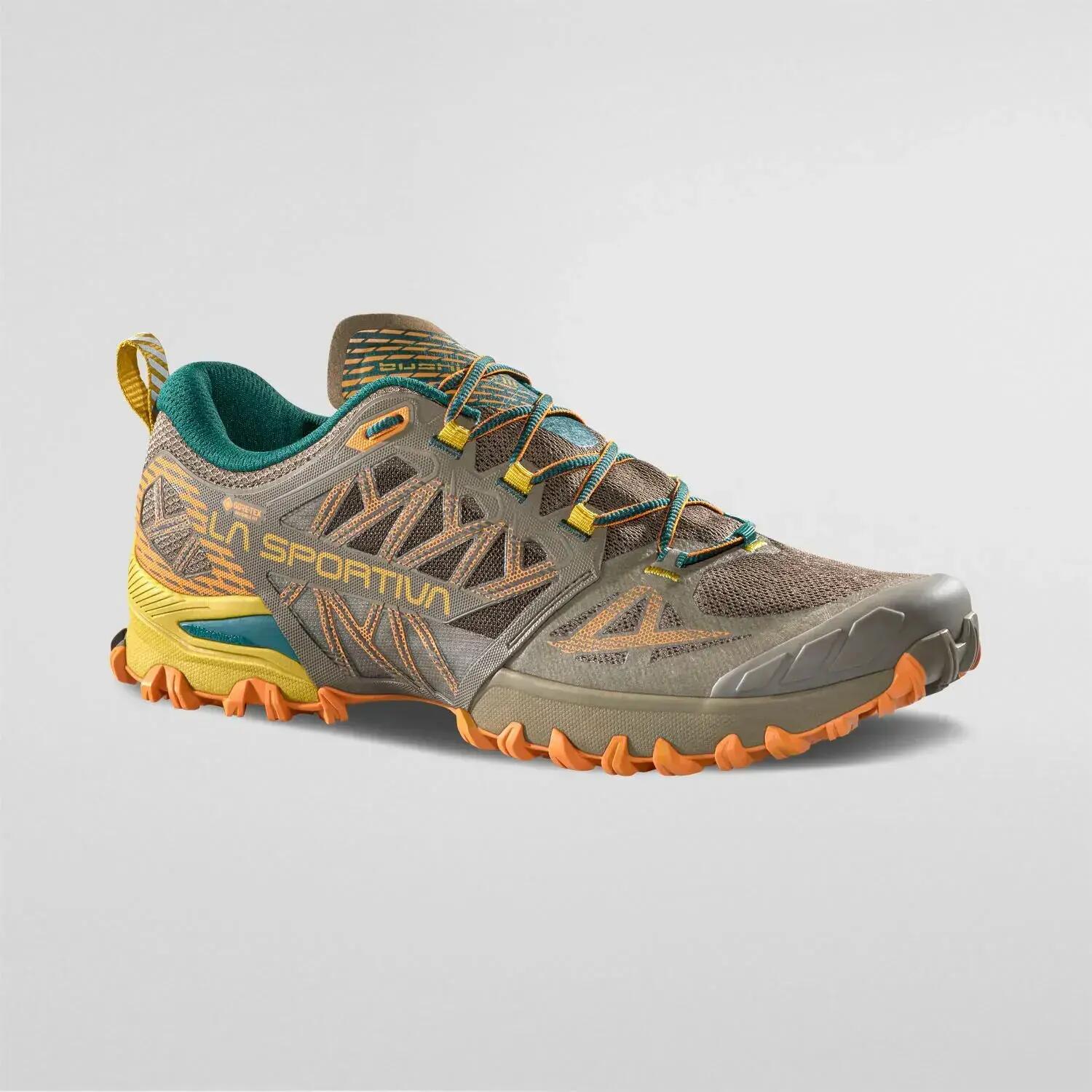 Chaussures de trail La Sportiva Bushido III GORE-TEX Marron avec Orange et Vert 2/5