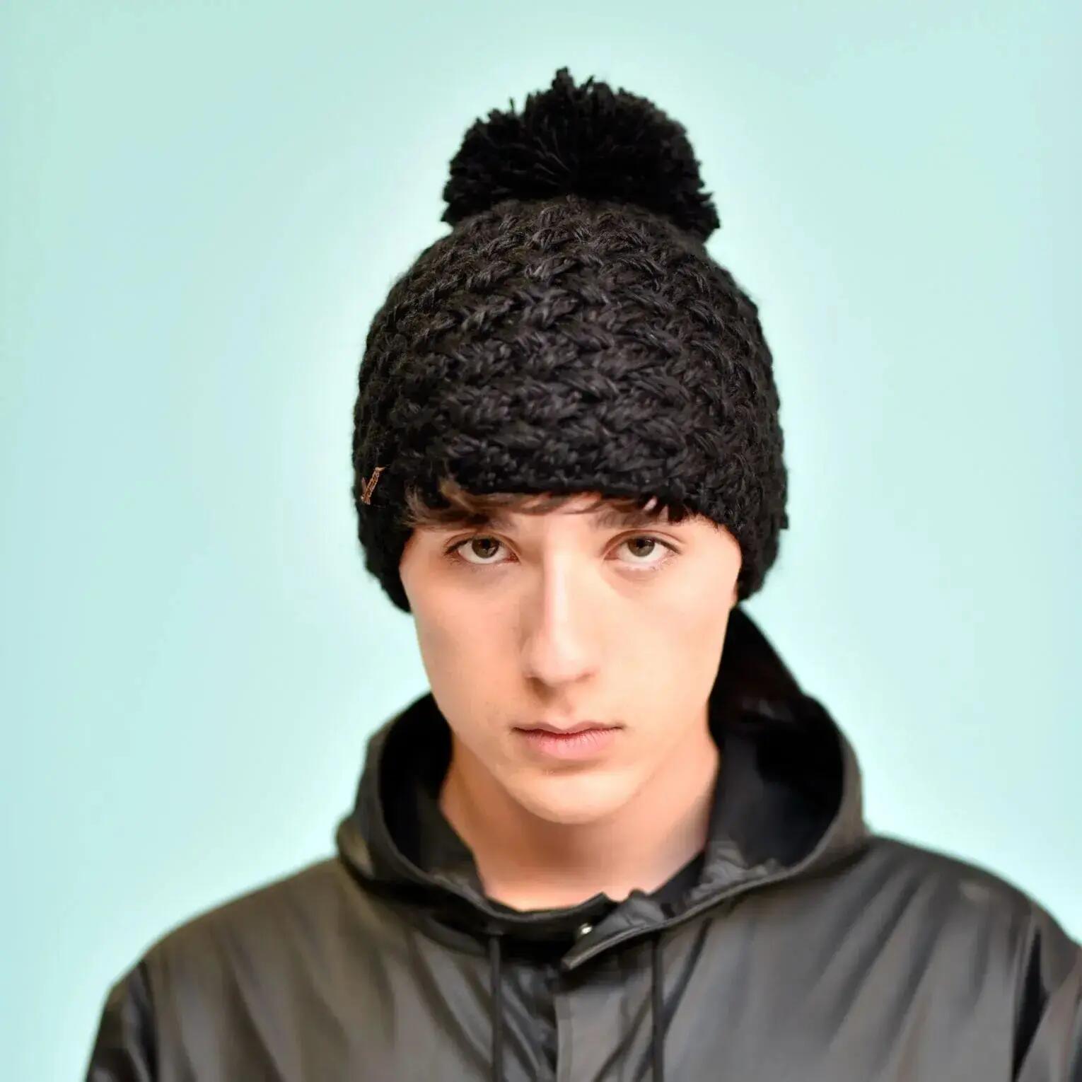 Bonnets et Bandeaux femme HERMAN Justin 8100 - Noir 2/2