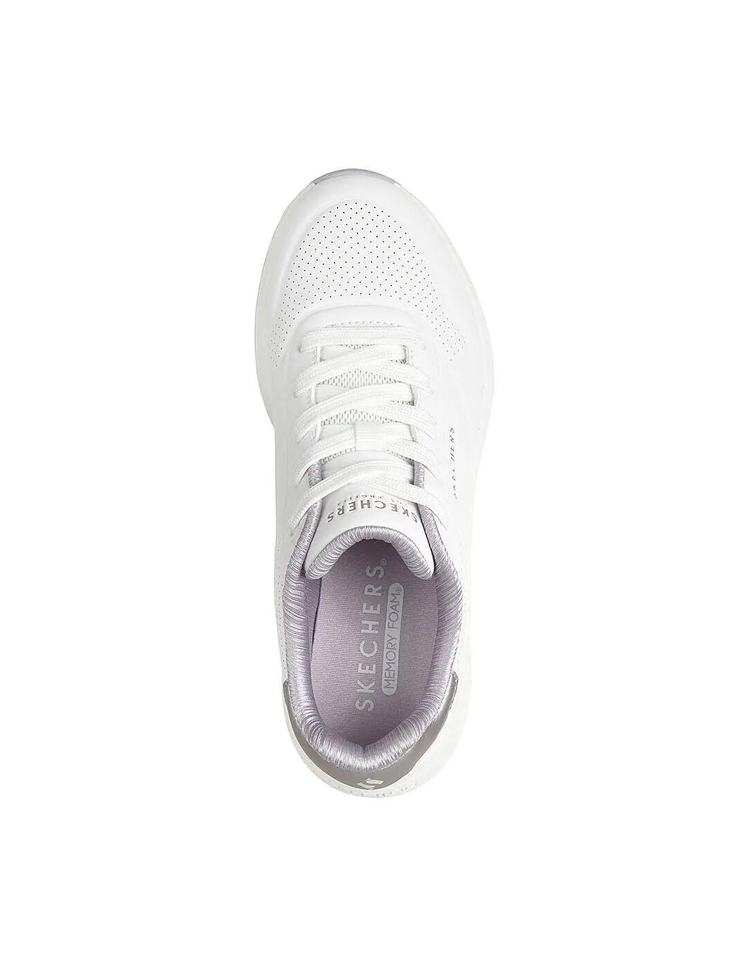 Chaussures pour femmes Skechers Uno lite Blanc. 4/5