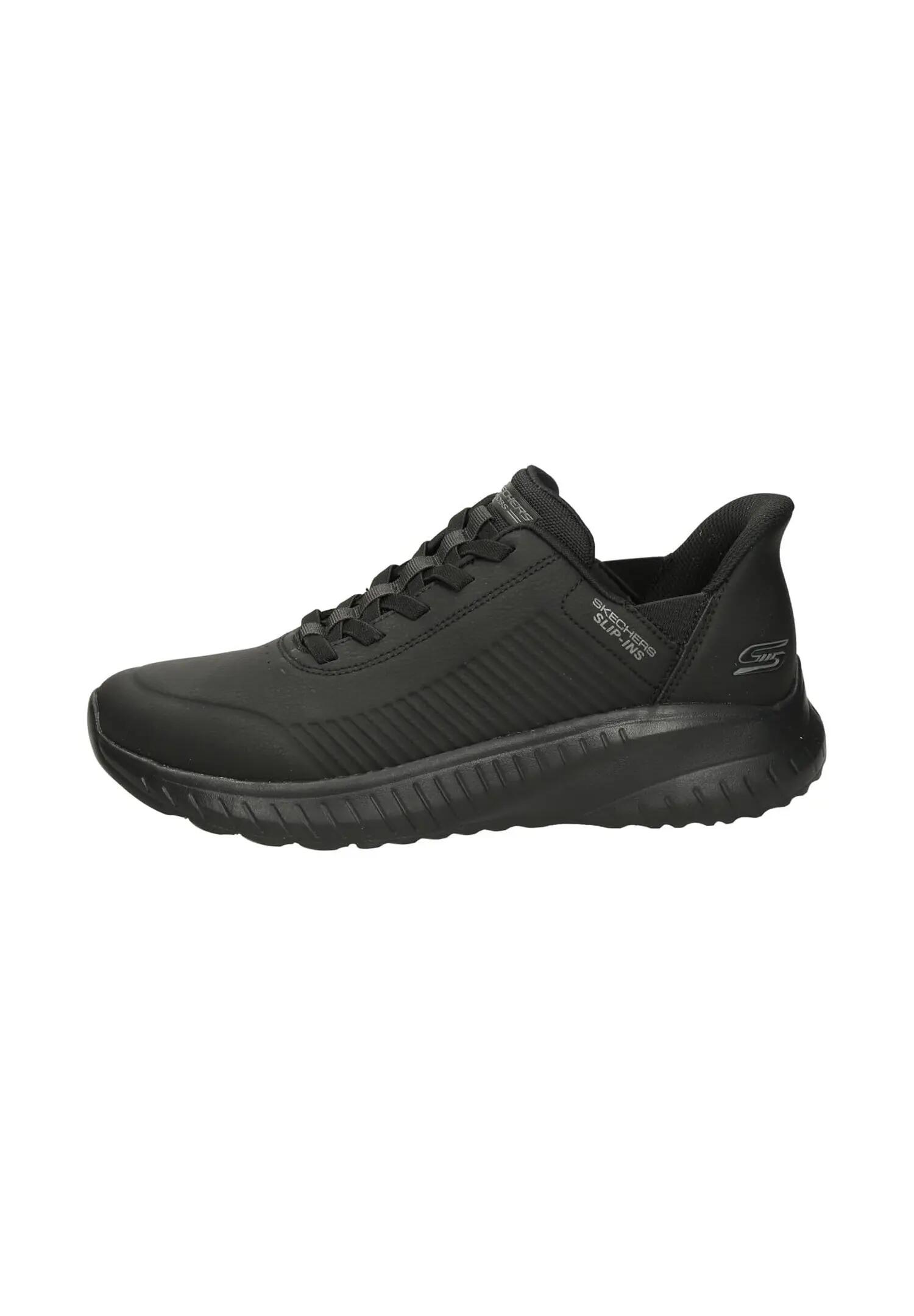 Skechers Herren BOBS Sport Squad Chaos Slip Ins Trainingsschuhe Schwarz 1/6