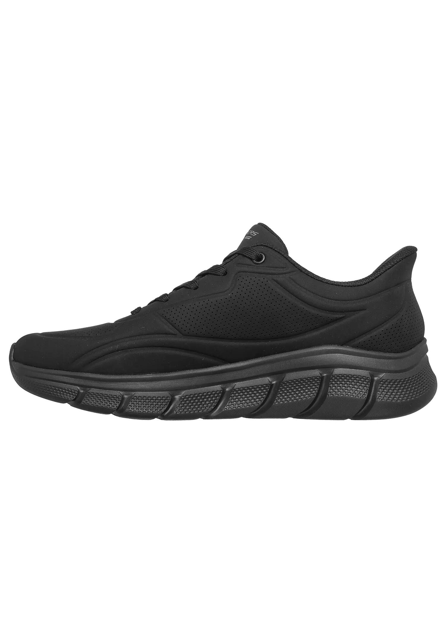 Skechers Herren BOBS B Flex Smooth Edge Sneaker Schnürschuhe Schwarz 5/5