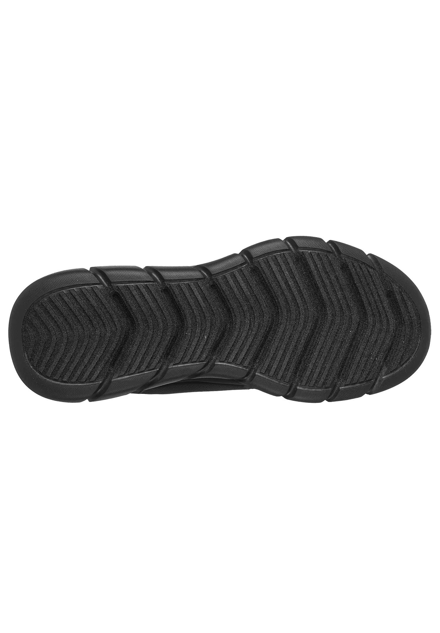 Skechers Herren BOBS B Flex Smooth Edge Sneaker Schnürschuhe Schwarz 3/5
