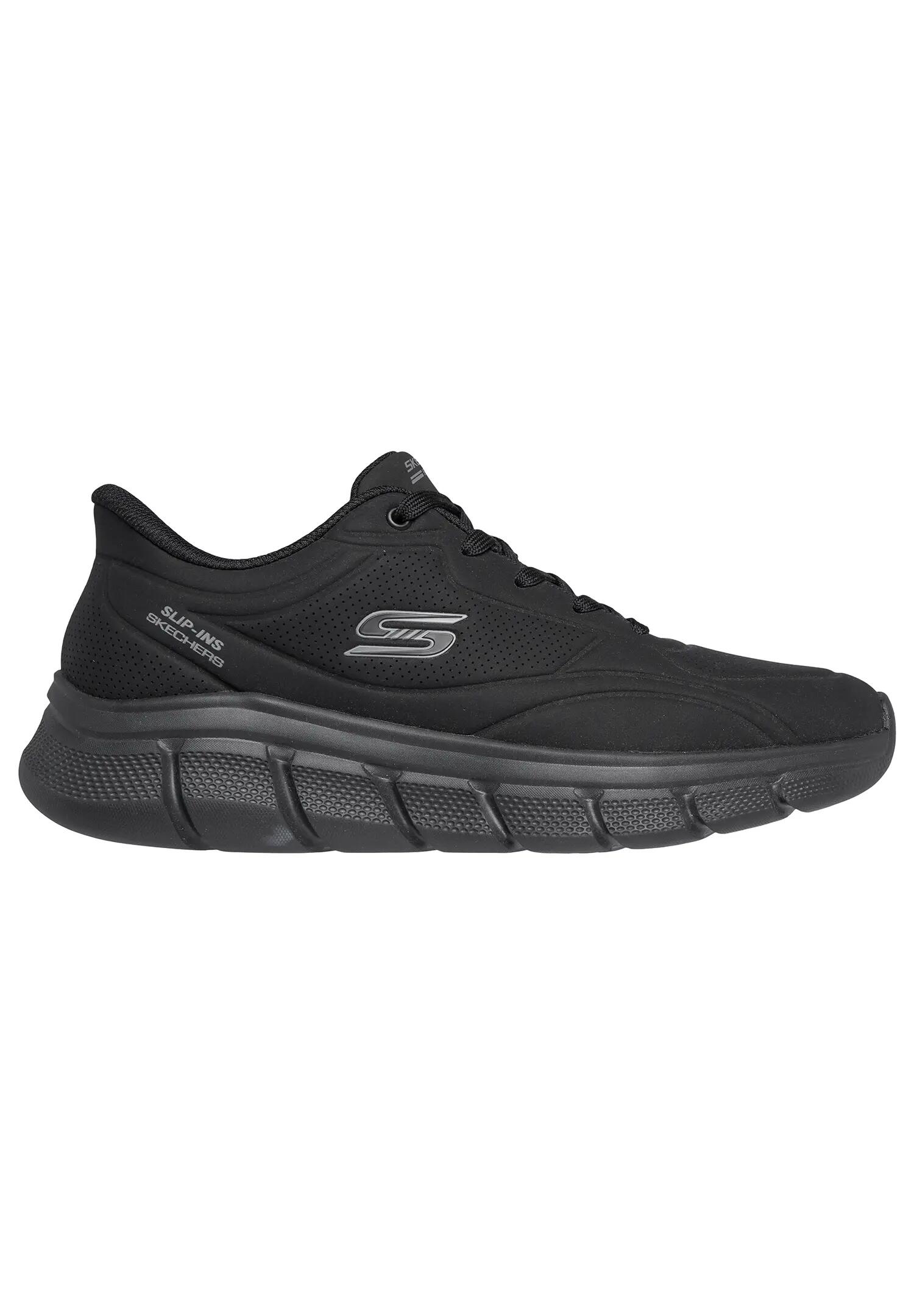 Skechers Herren BOBS B Flex Smooth Edge Sneaker Schnürschuhe Schwarz 2/5