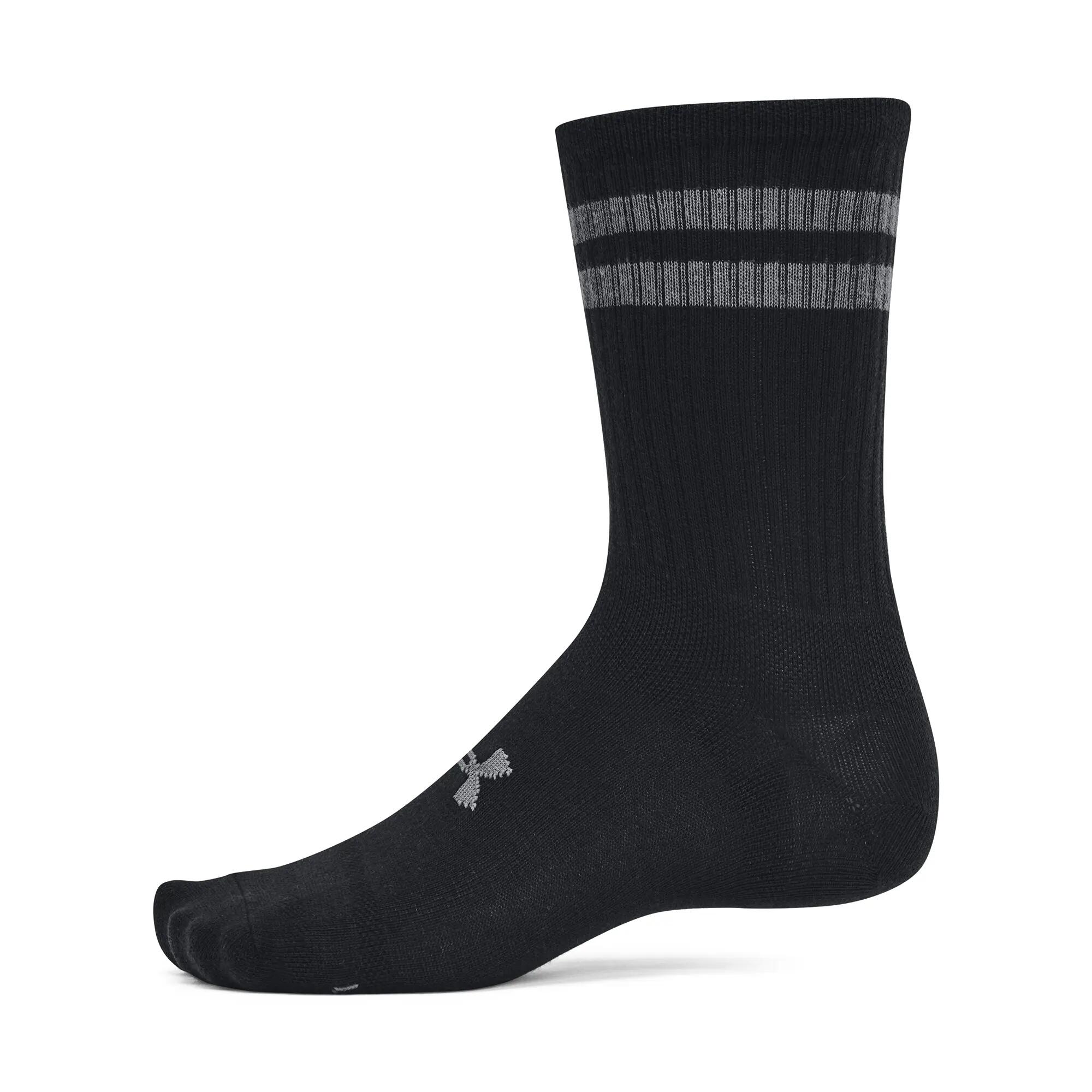 6 Paar Under Armour Essential Crew Sport Socken Unisex 3/4