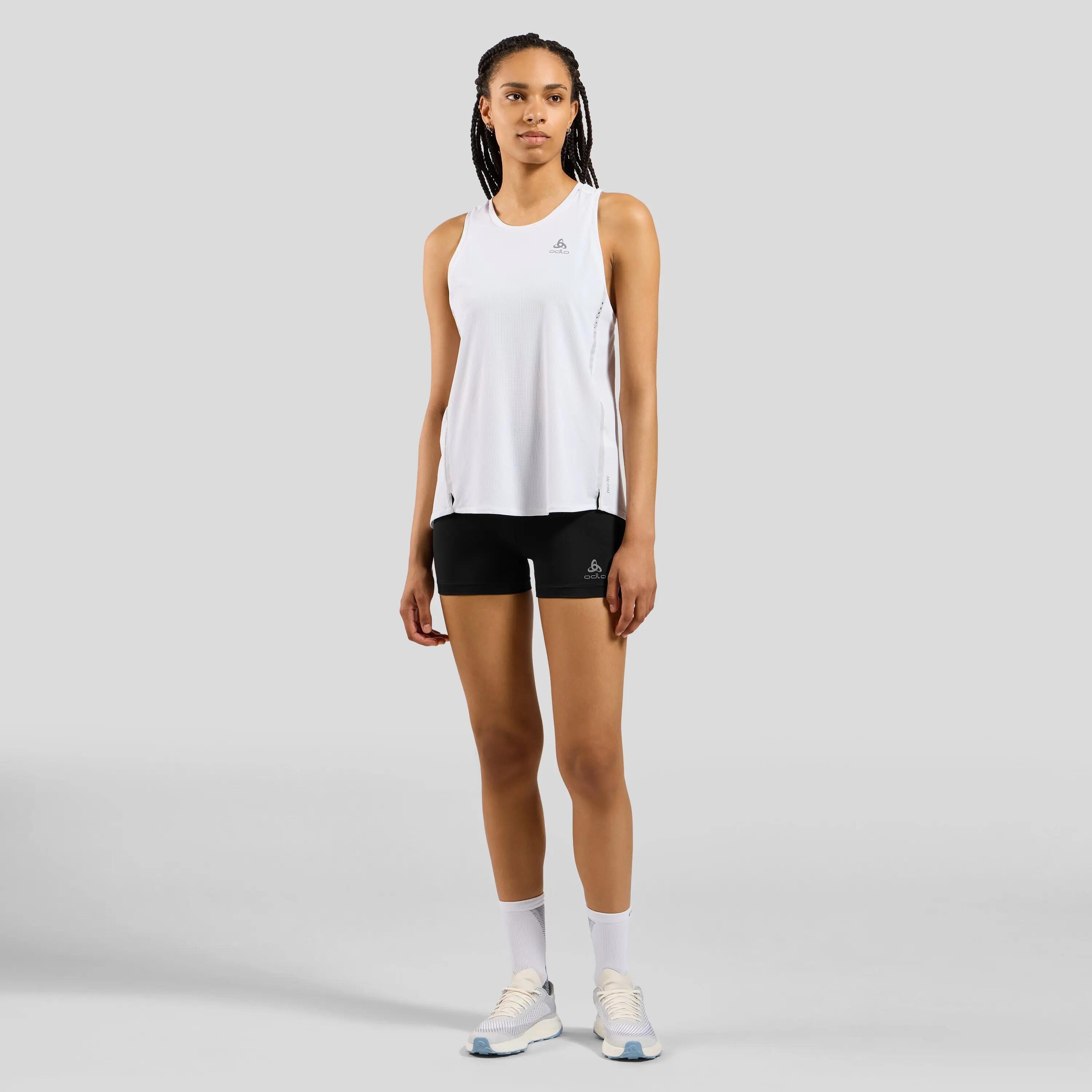 Culote corto con tirantes de mujer Odlo Essential Sprinter negro 5/8