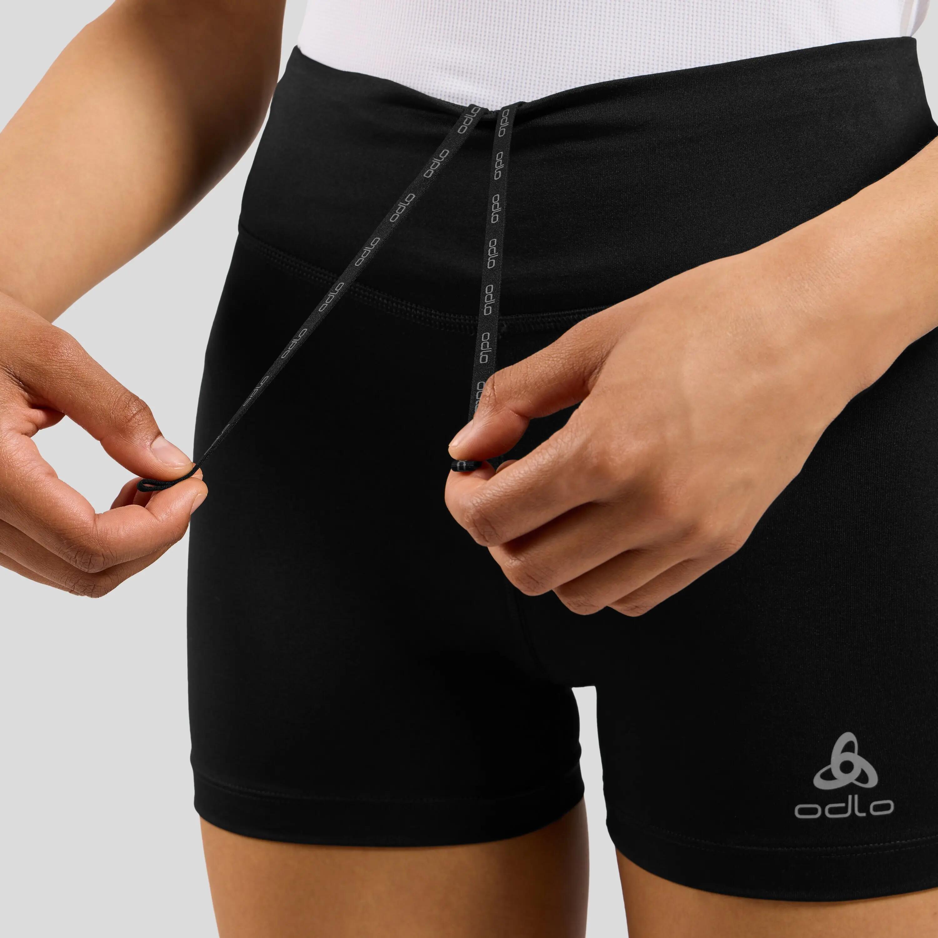 Culote corto con tirantes de mujer Odlo Essential Sprinter negro 4/8