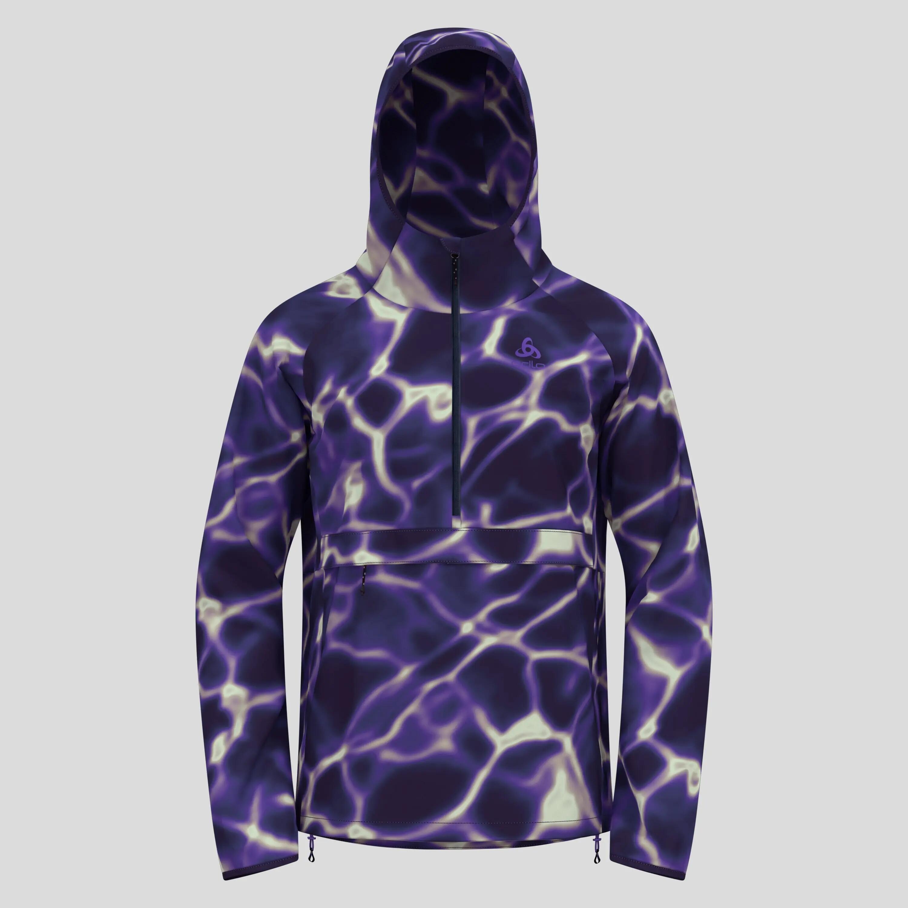 Anorak de running à capuche imprimé Zeroweight ODLO 2/7