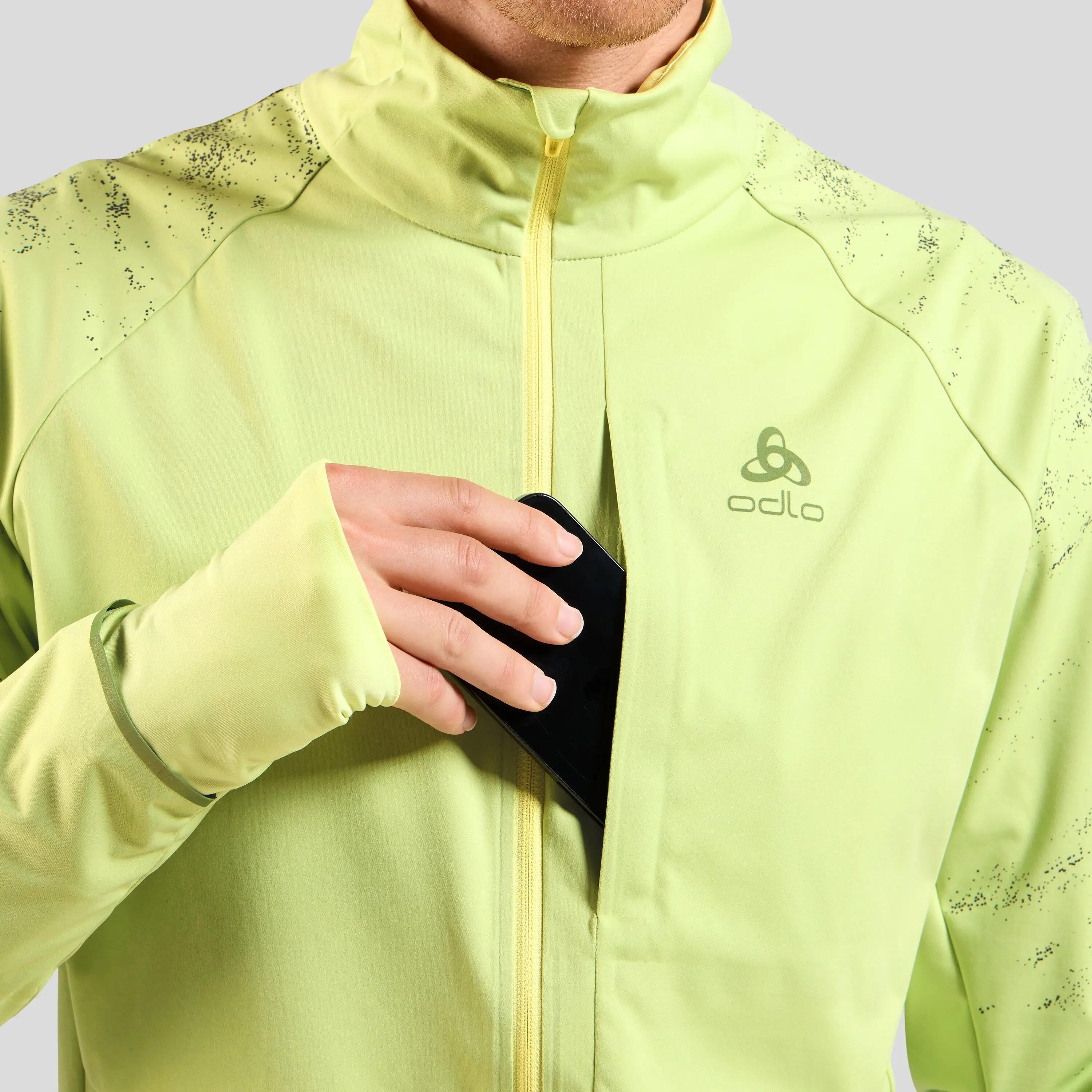Giacca Running Uomo Odlo Zeroweight Pro Warm 2.0 Verde 3/9