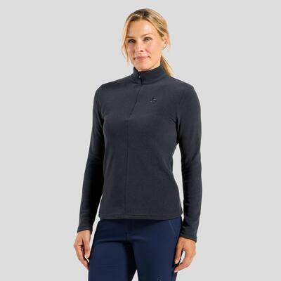 Odlo odlo midlayer 1/2 zip roy thermoshirt donker saffier - zwart - strepen s