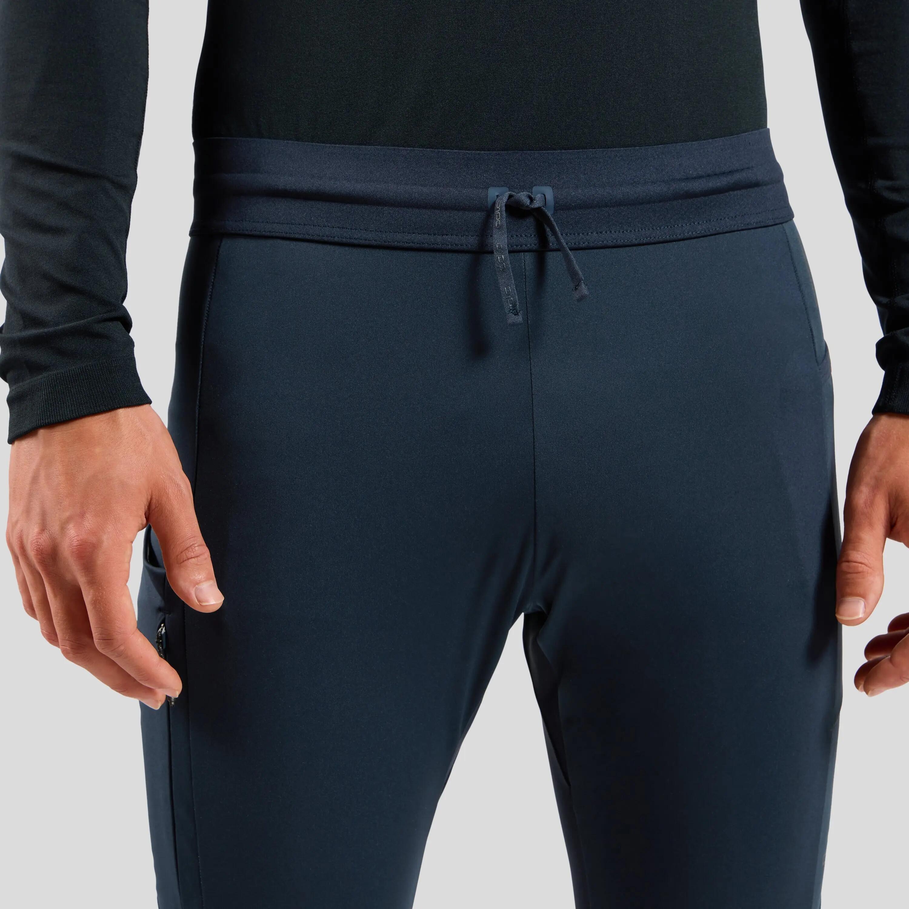 Legginsy techniczne męskie ODLO Zeroweight Pro Windproof Warm Tights granatowe 4/8