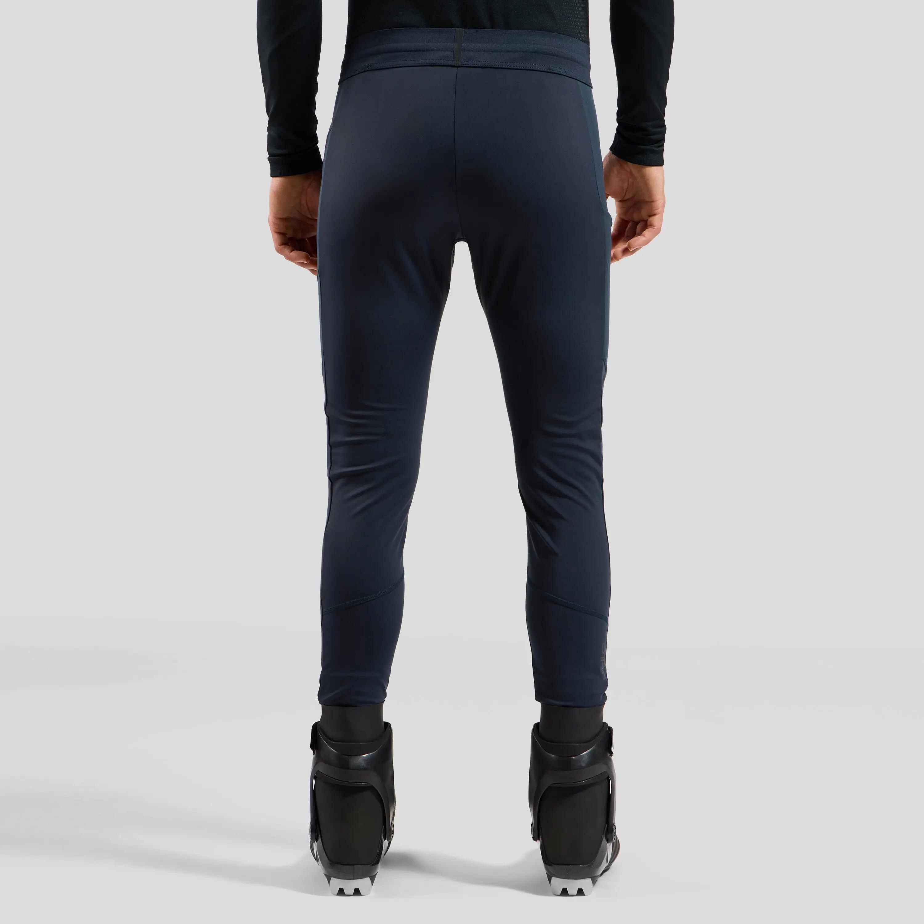 Legginsy techniczne męskie ODLO Zeroweight Pro Windproof Warm Tights granatowe 2/8