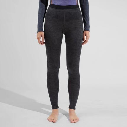 Collant Long Femme Odlo Performance Wool 150 Gris Foncé