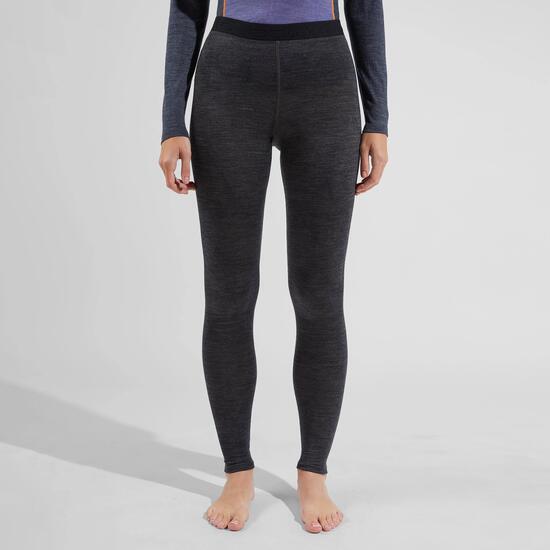 Collant Long Femme Odlo Performance Wool 150 Gris Foncé