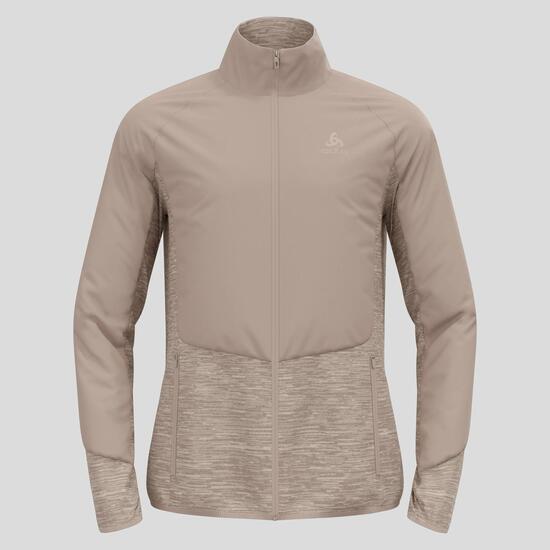Veste Manches Longues Odlo Run Easy Warm Beige Homme