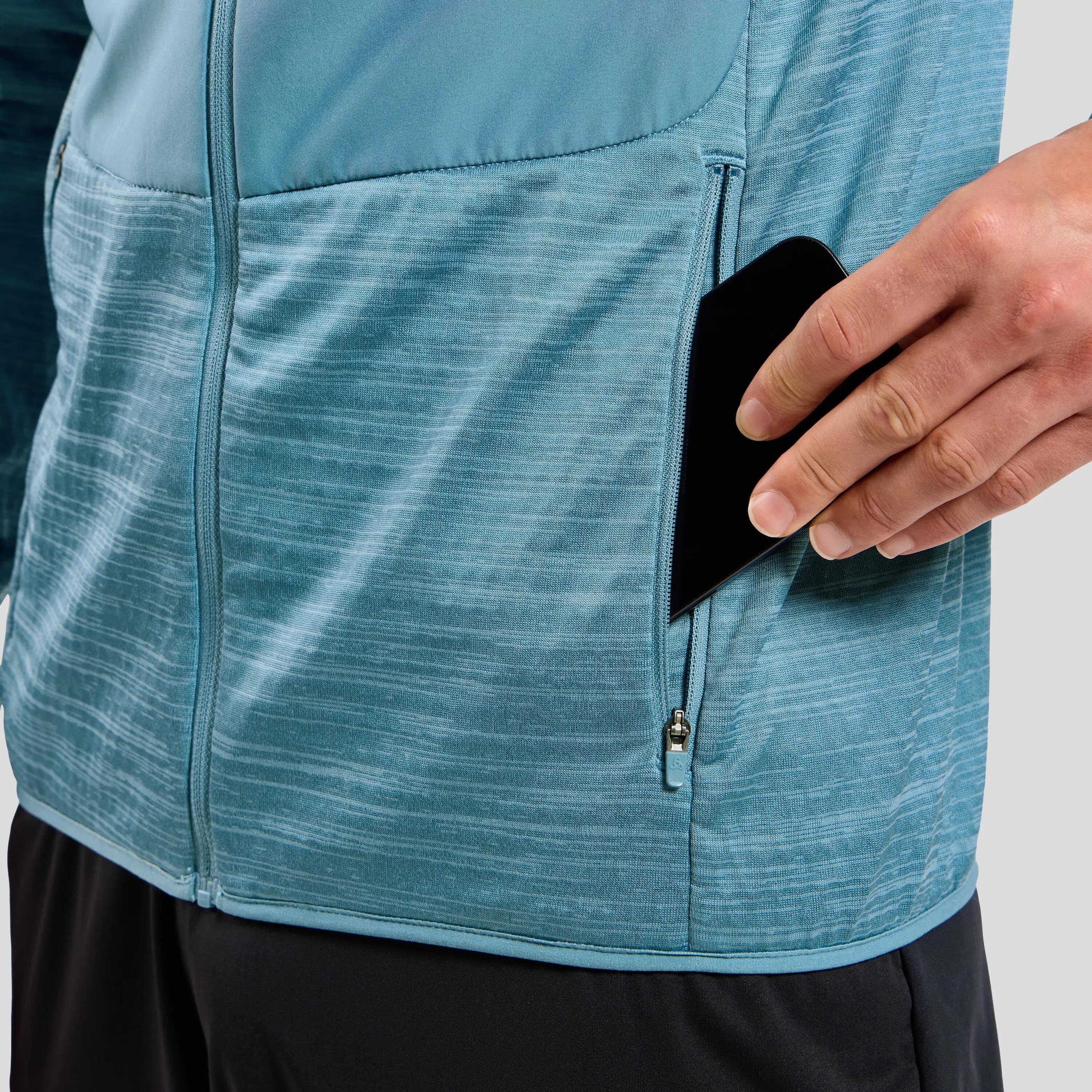 Veste Manches Longues Odlo Run Easy Warm Bleu Homme 4/8