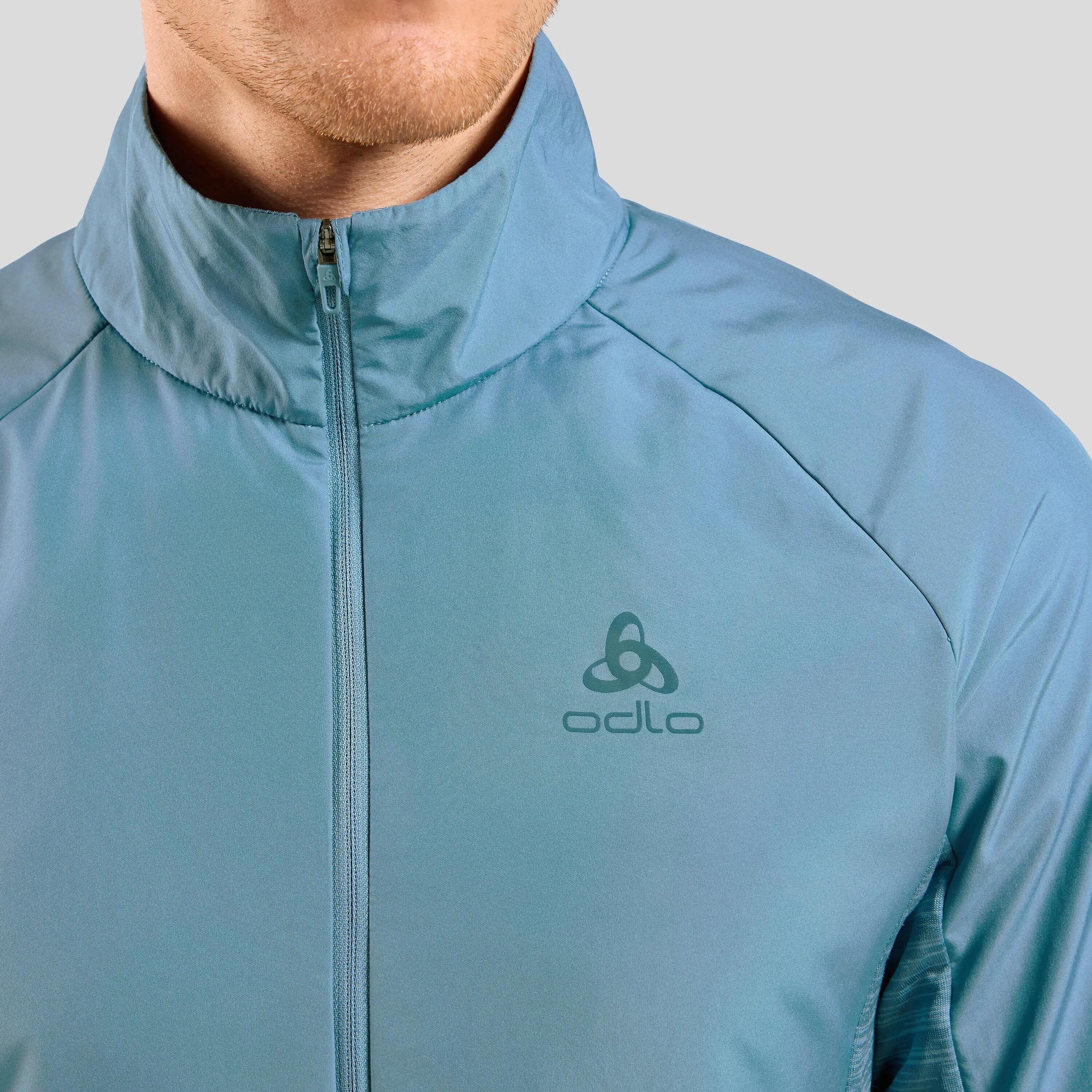 Veste Manches Longues Odlo Run Easy Warm Bleu Homme 3/8