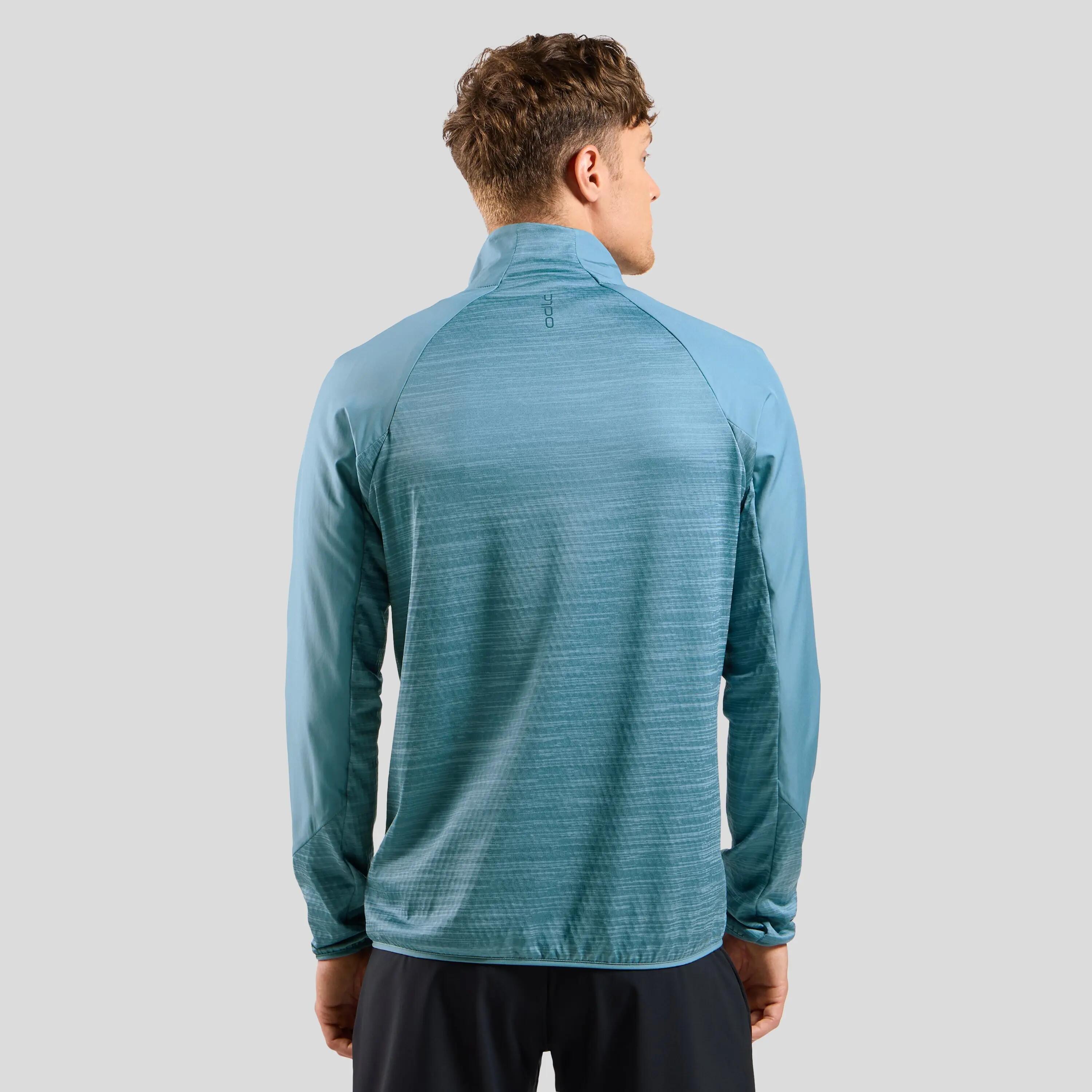 Veste Manches Longues Odlo Run Easy Warm Bleu Homme 2/8