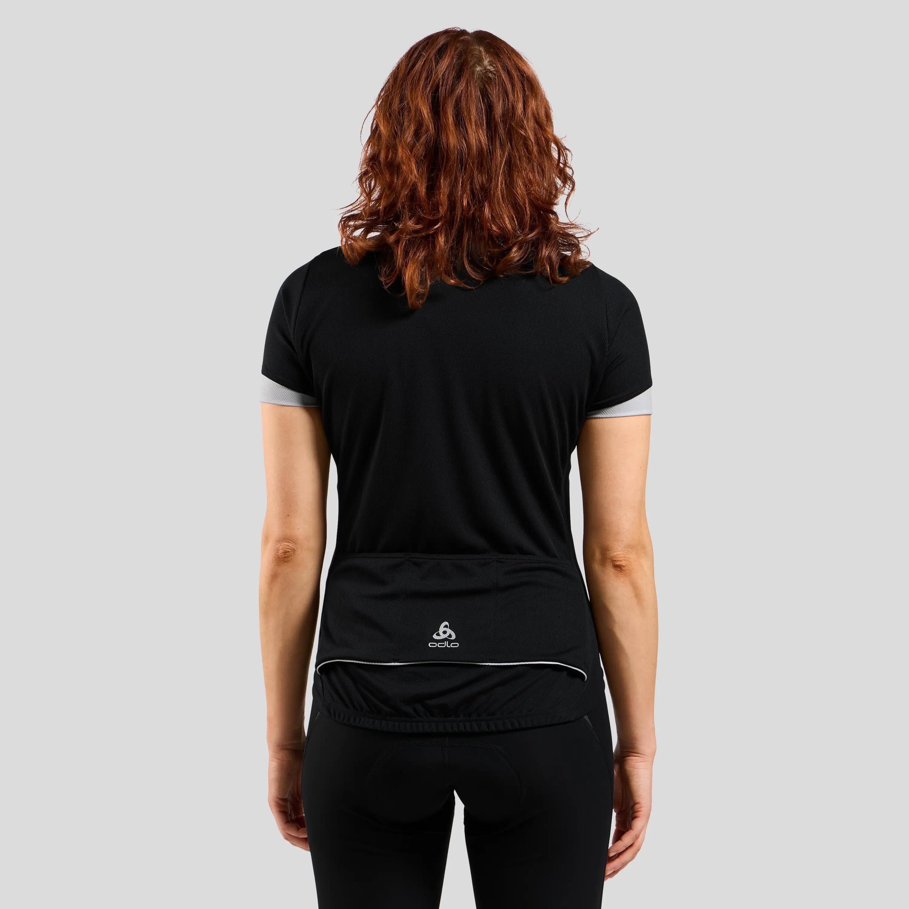 Maglia a maniche corte Odlo Essentials 1/2 Zip Donna Nero 2/8