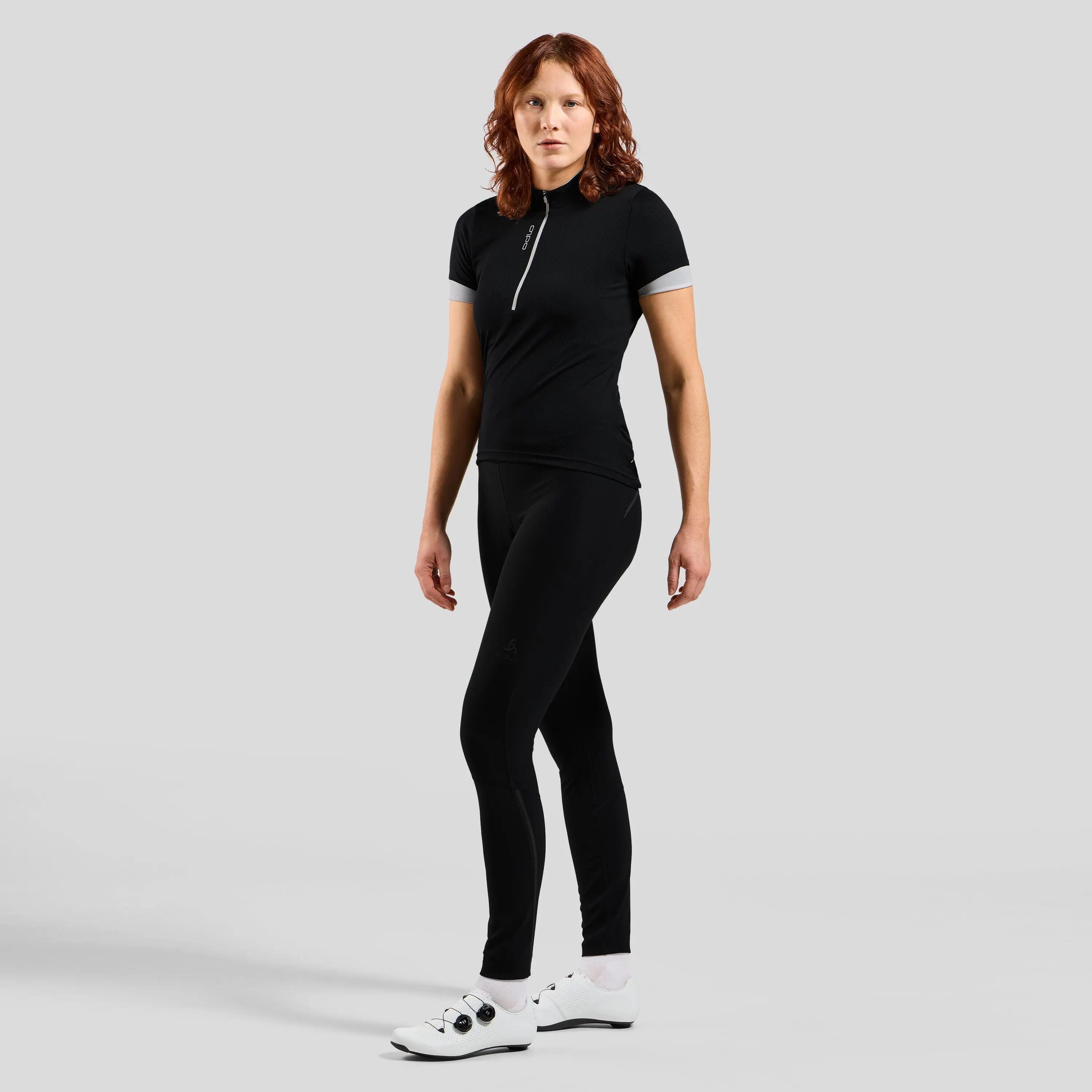 Maglia a maniche corte Odlo Essentials 1/2 Zip Donna Nero 5/8