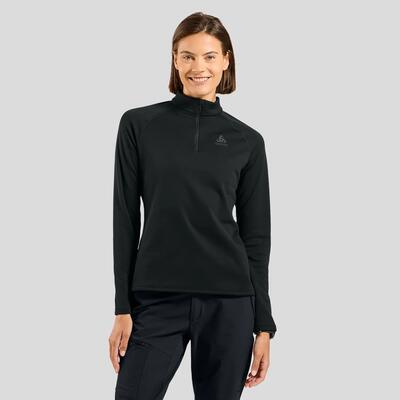 Odlo odlo midlayer 1/2 zip besso sporttrui zwart - zwart l