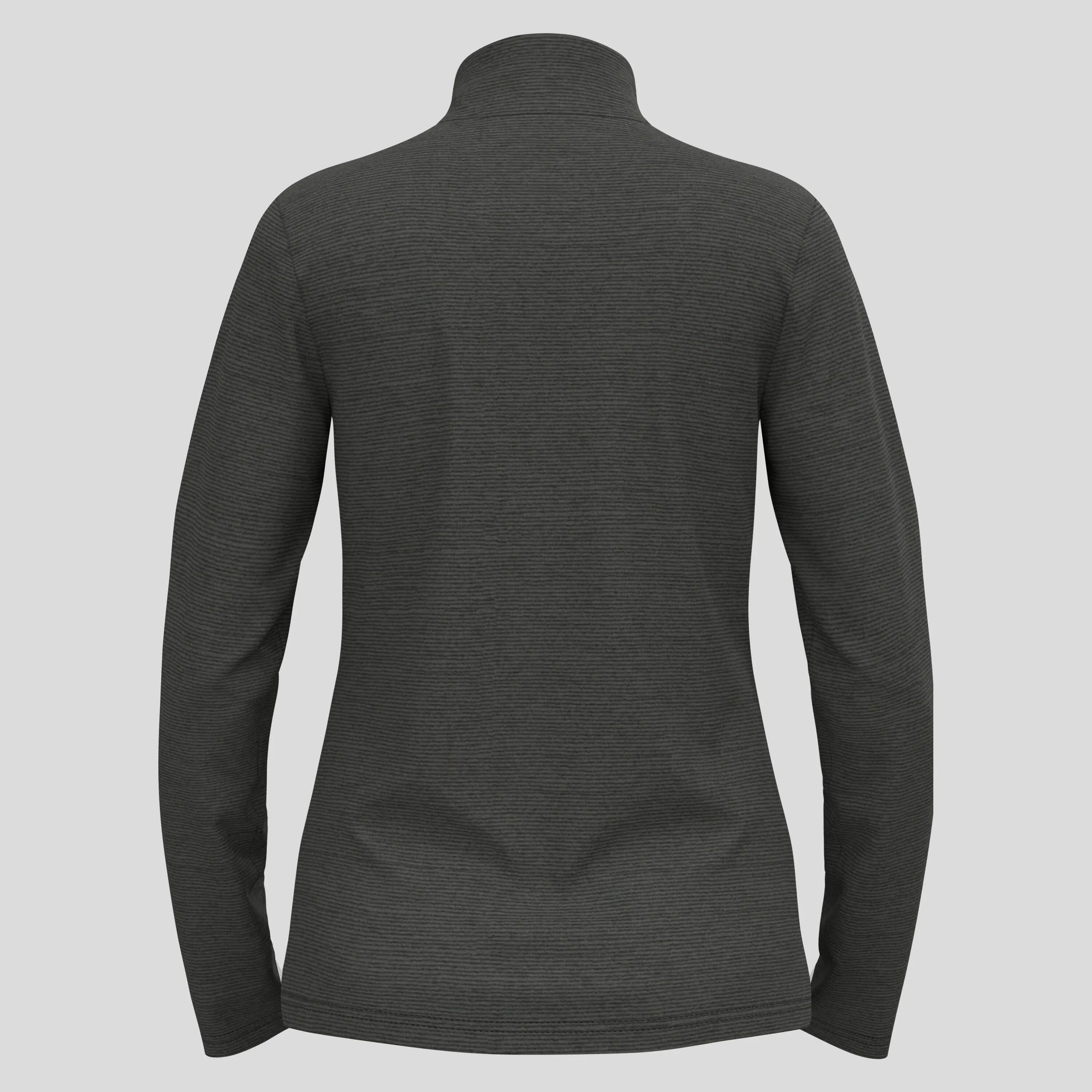 ODLO Middenlaag Loopshirt Halve Rits ROY Thermoshirt LEISTEENGRIJS - ZWARTE 6/8