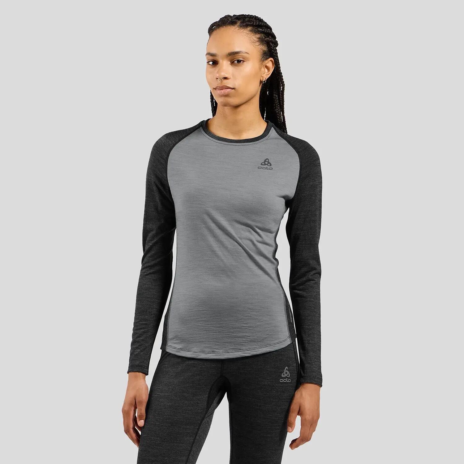 Damen Unterhemd BL TOP crew neck l/s NATURAL P 8/12