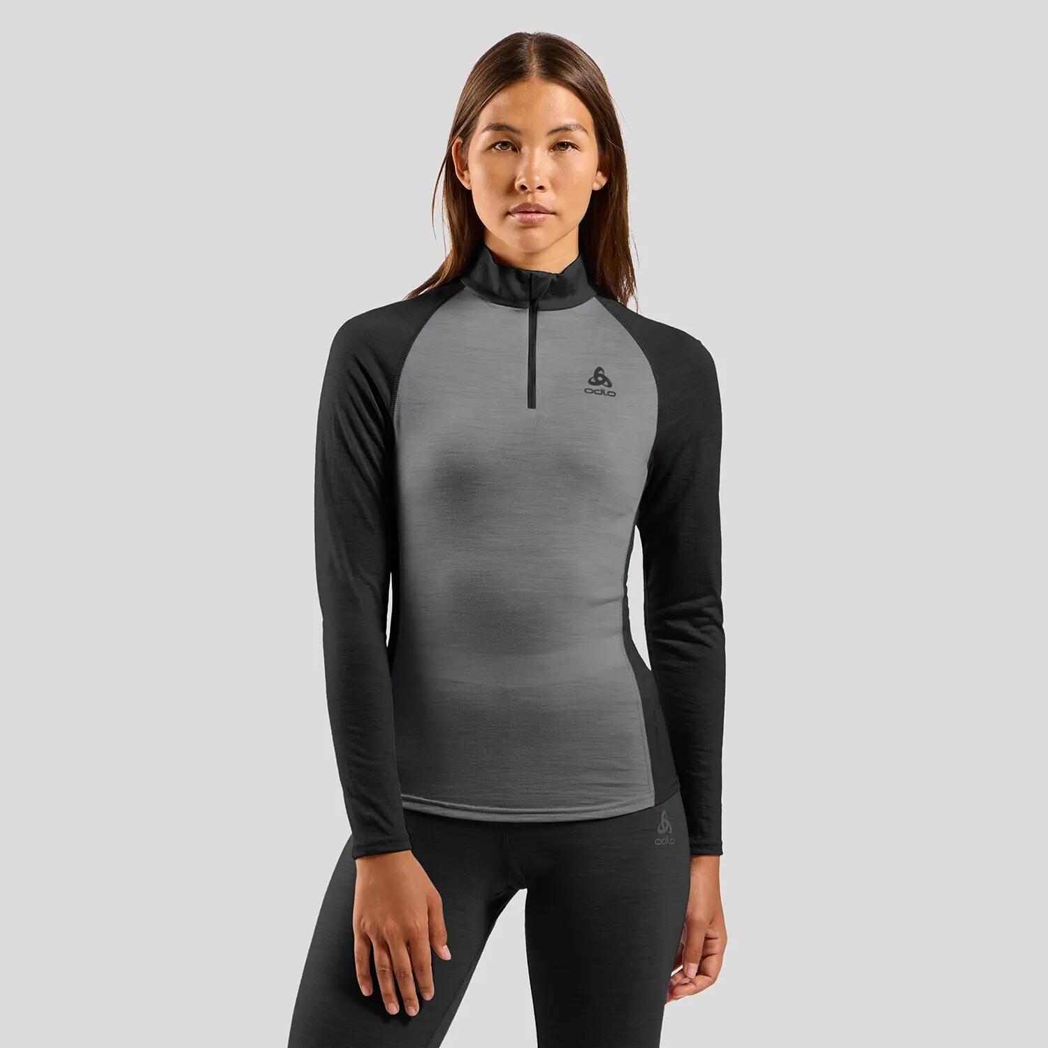 Bluza termiczna damska Odlo Natural Performance PW 150 BL Top Turtle Neck LS 7/11
