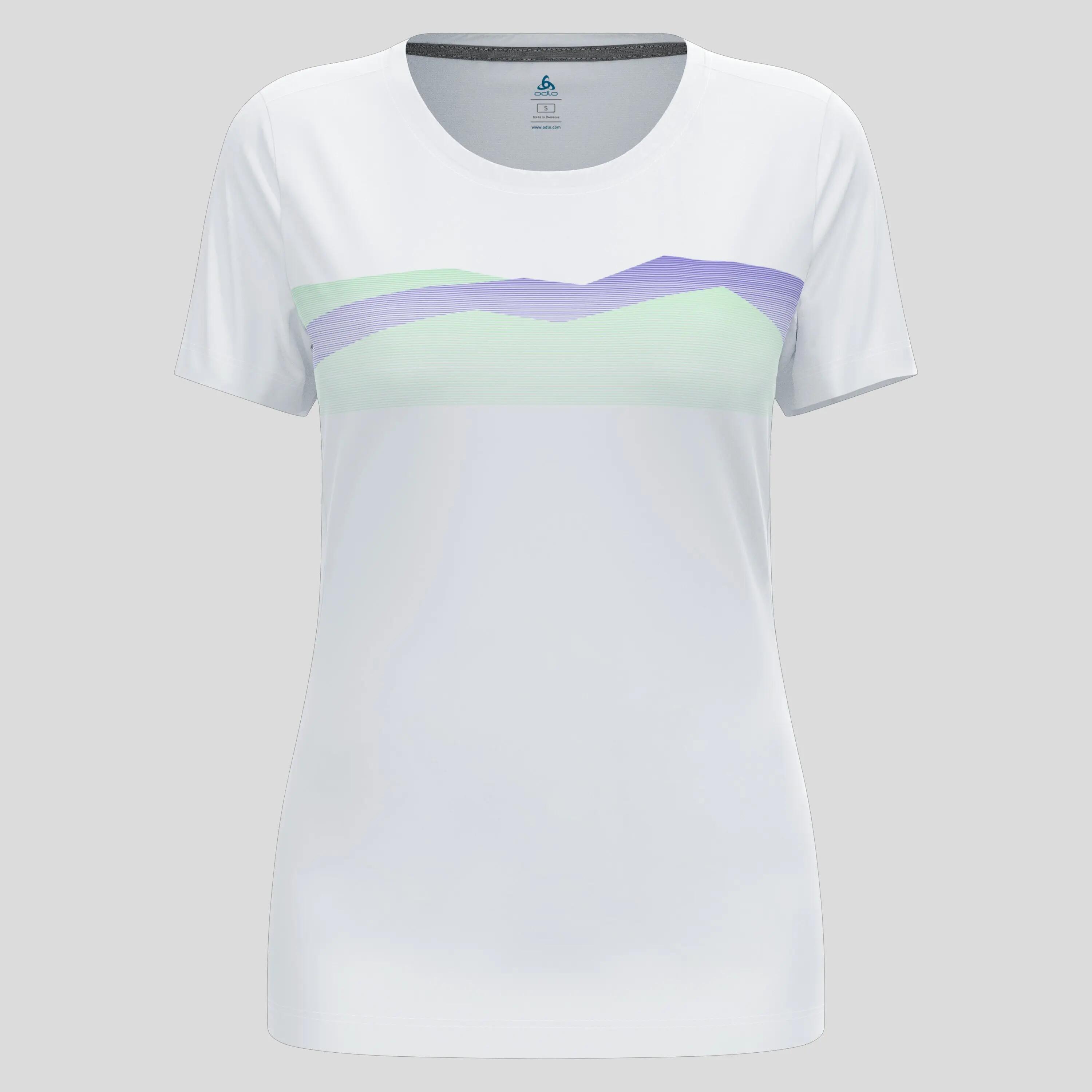 Maillot Manches Courtes Odlo F-Dry Ridgeline Femme Blanc 8/9