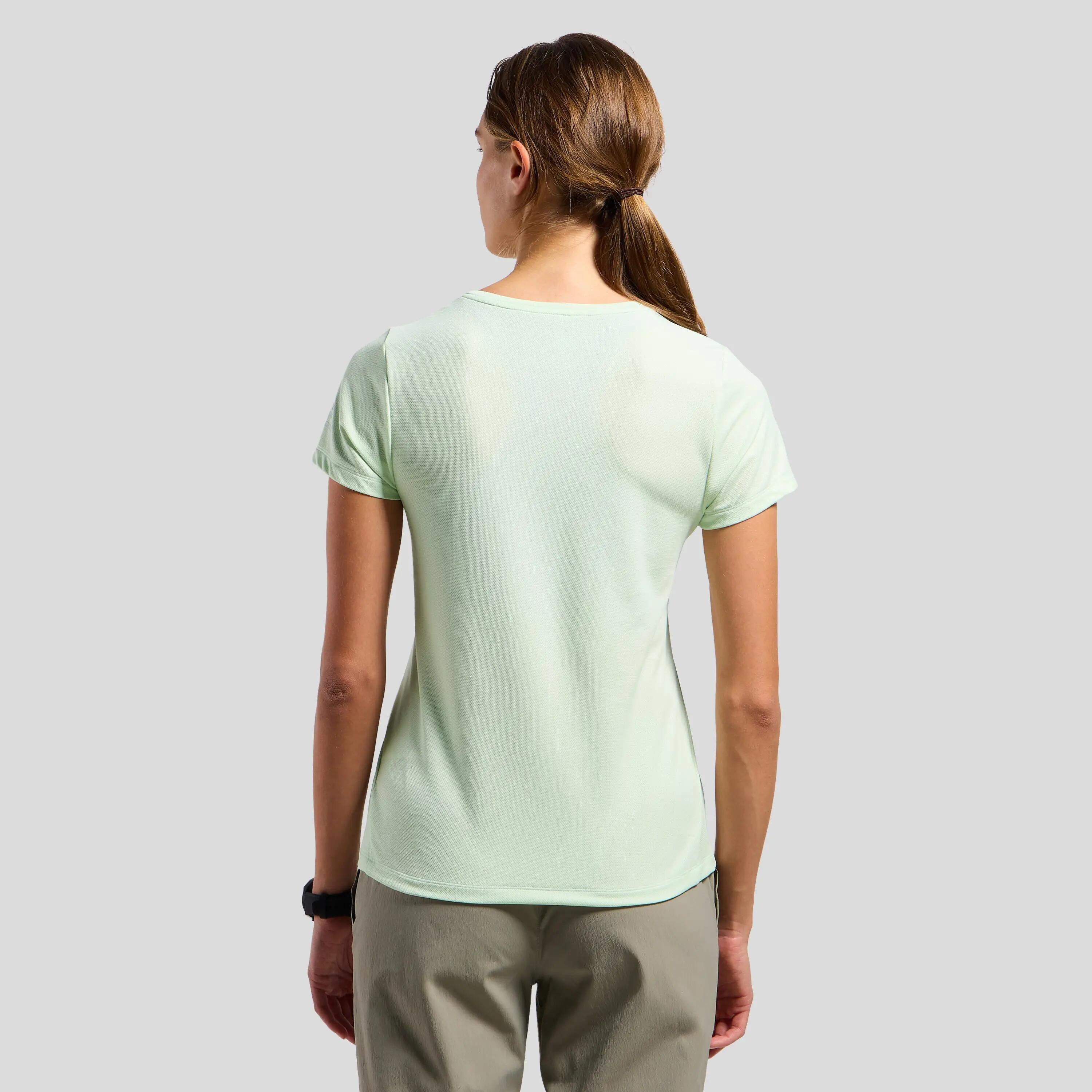 Camiseta técnica de mujer Odlo F-Dry Ridgeline Verde claro 2/6