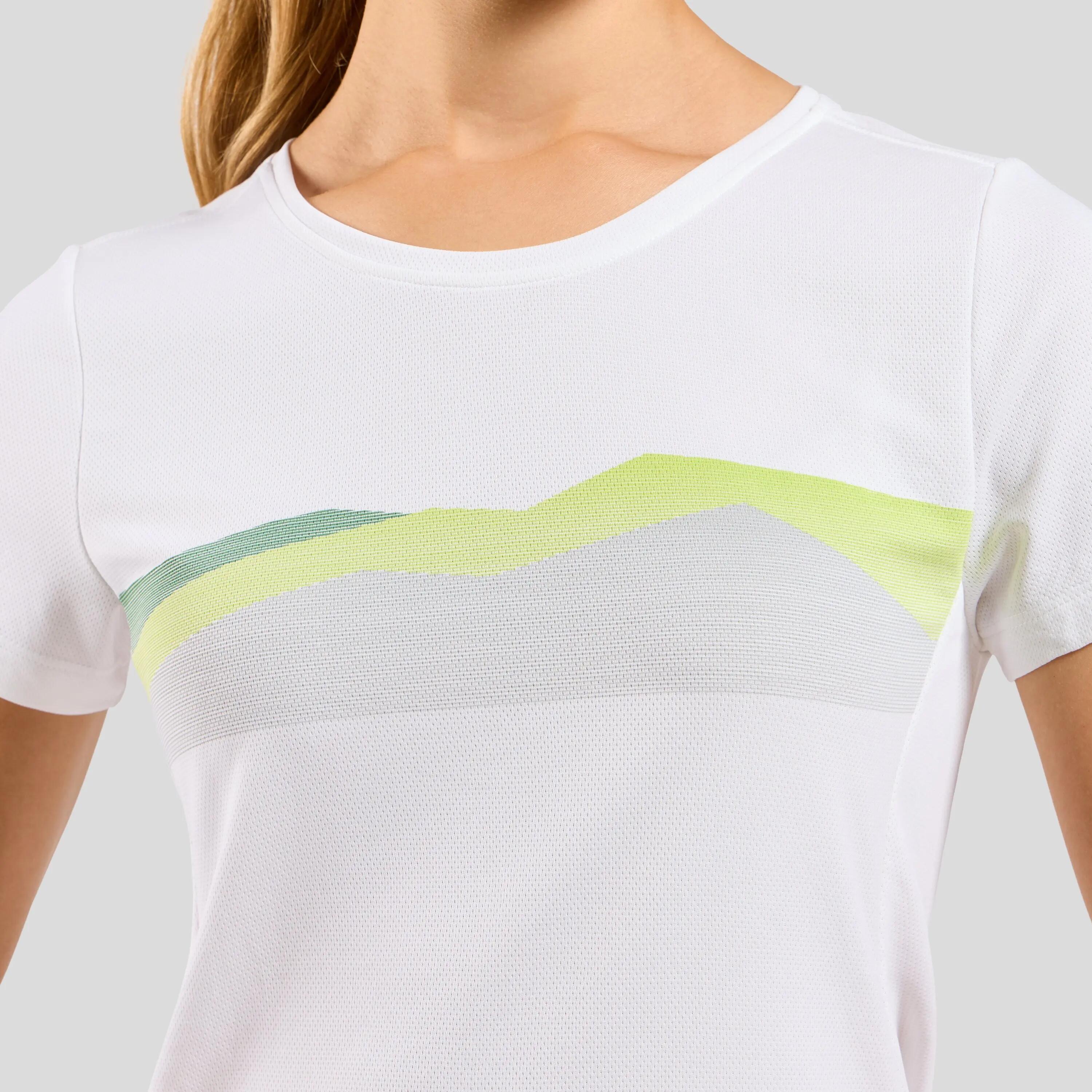 Maillot Manches Courtes Odlo F-Dry Ridgeline Femme Blanc 5/9